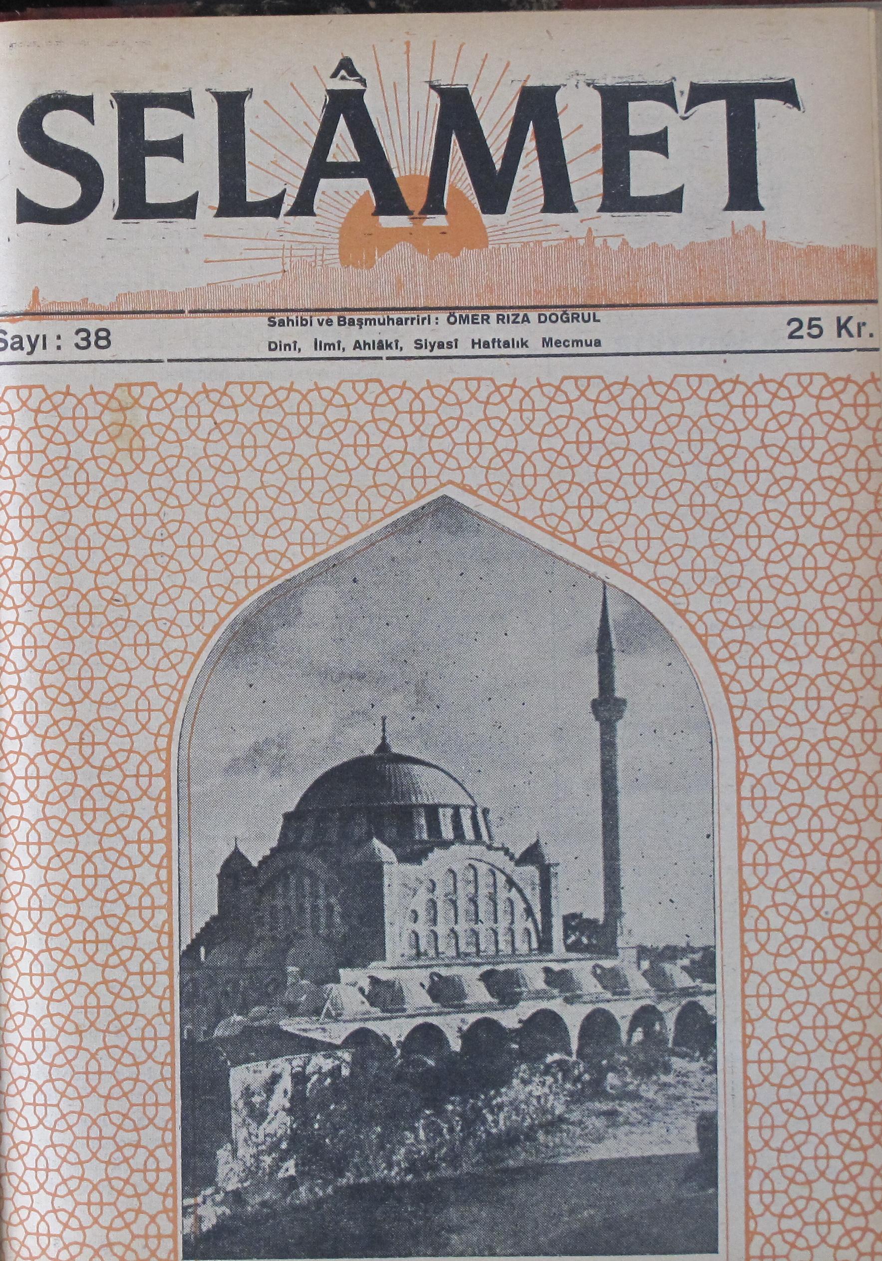 2. Cilt 38. Sayı Kapağı