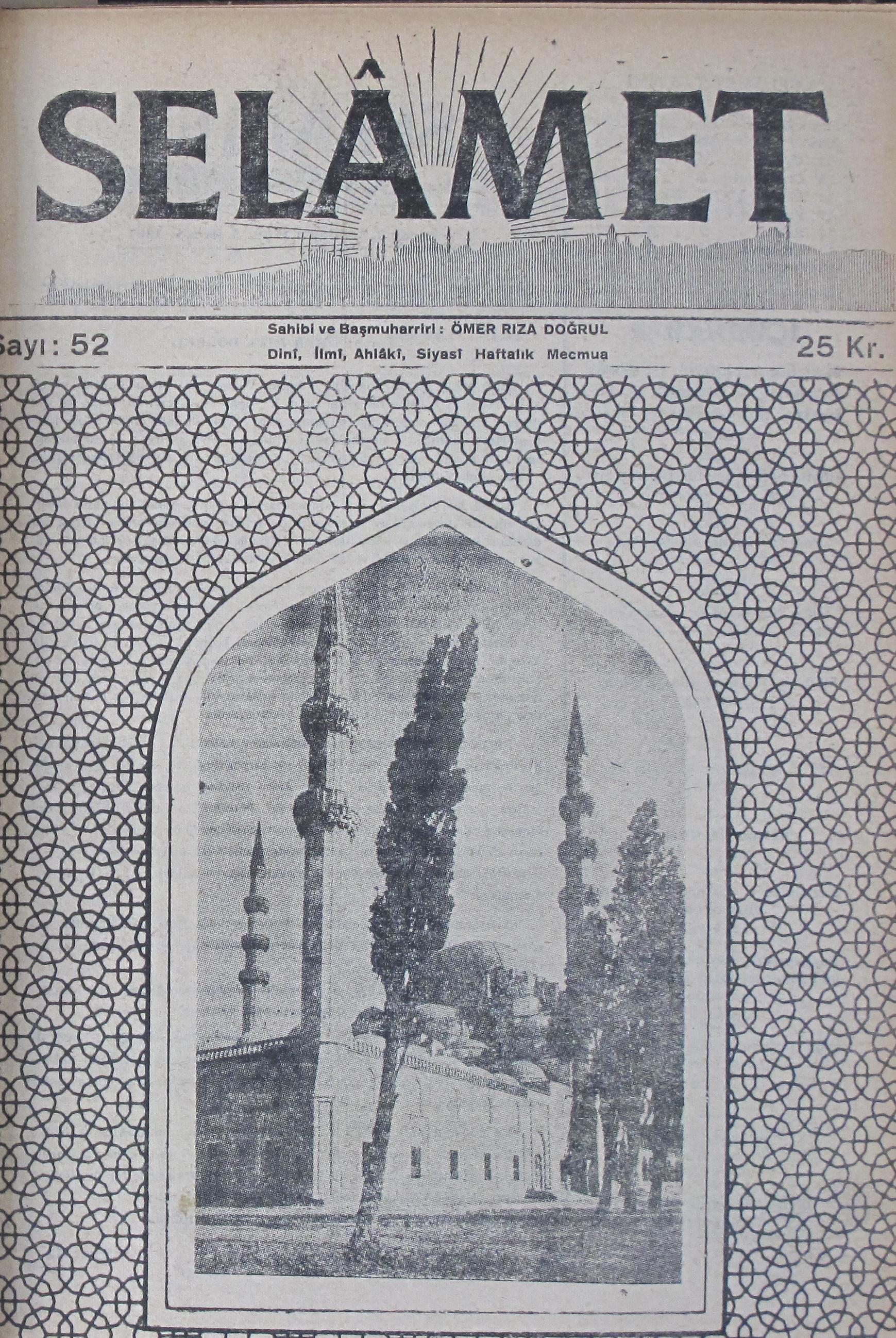 2. Cilt 52. Sayı Kapağı