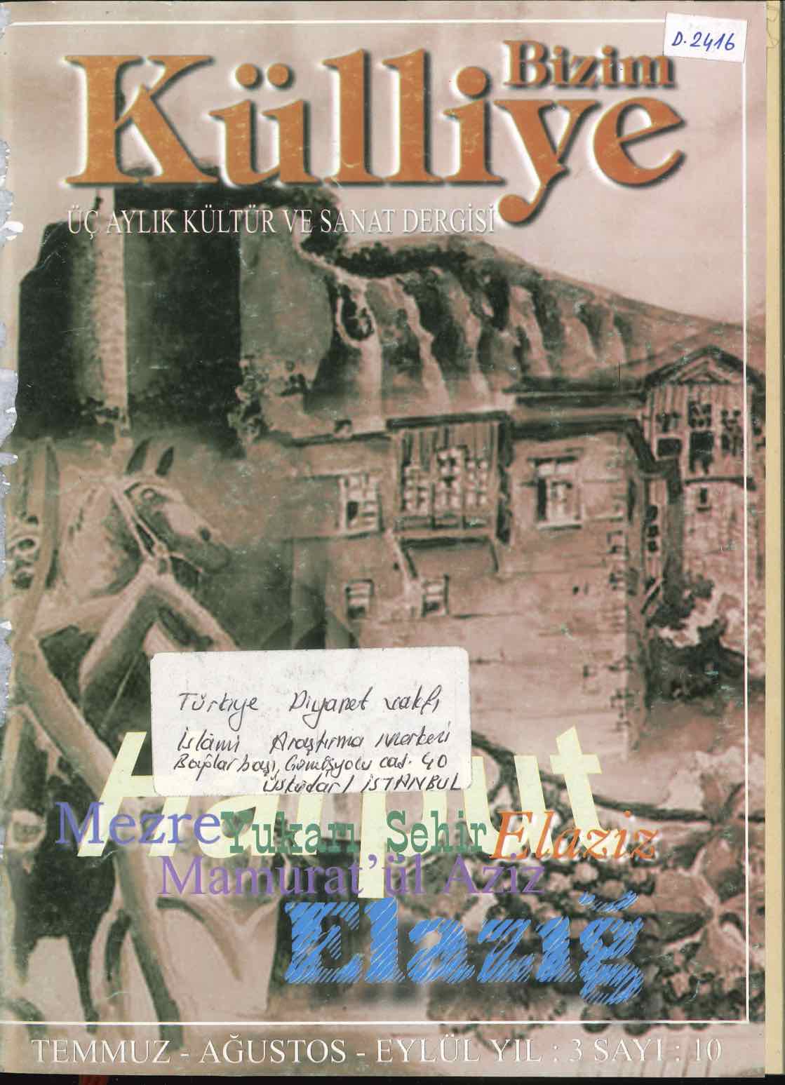 10. Sayı Kapağı