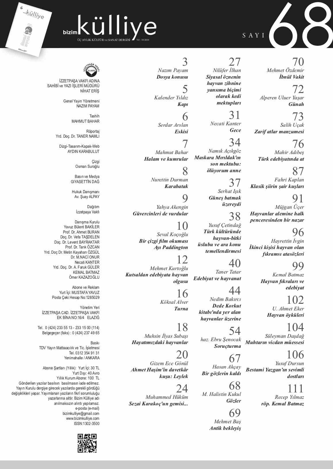 68. Sayı Kapağı