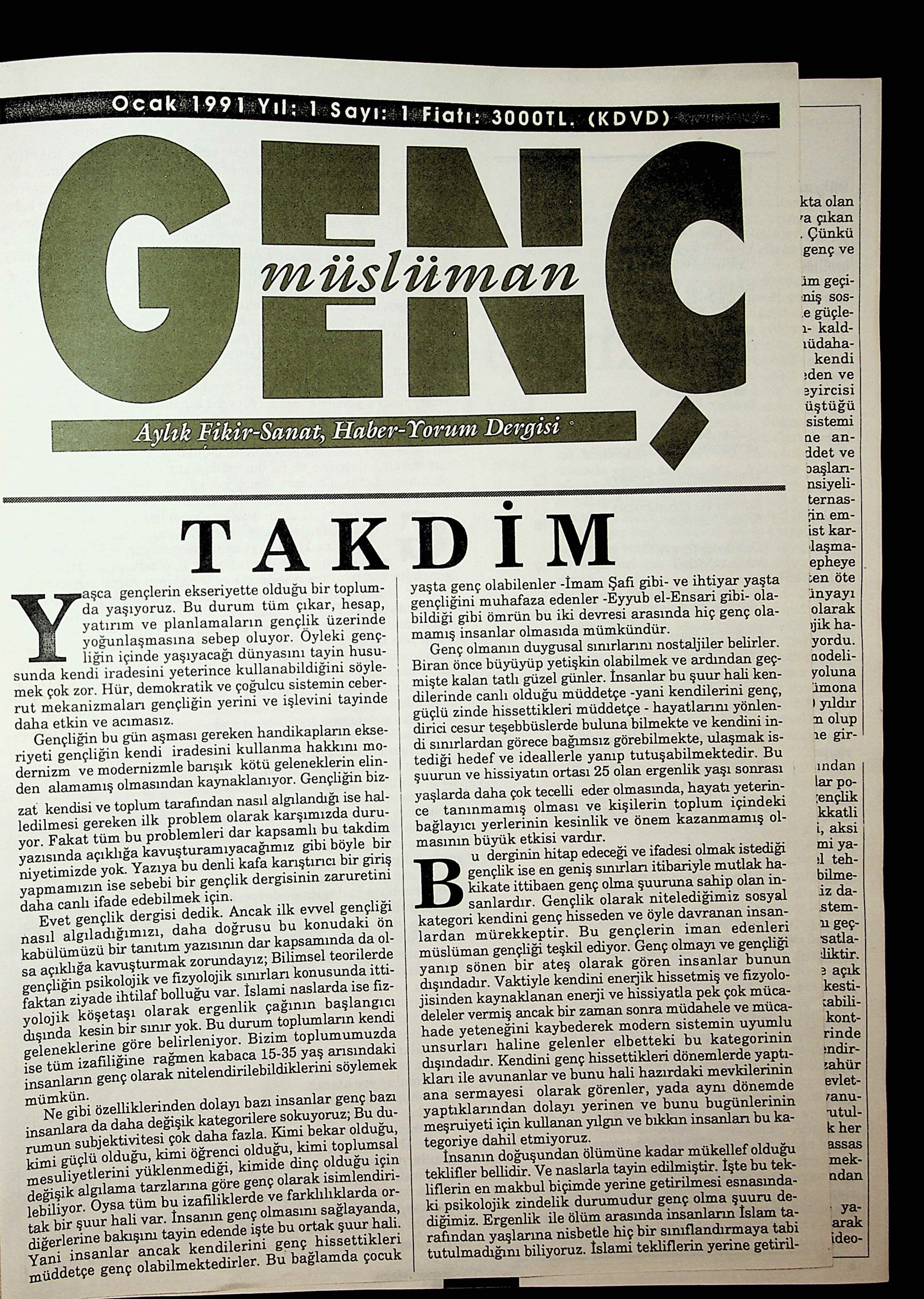 1. Sayı Kapağı