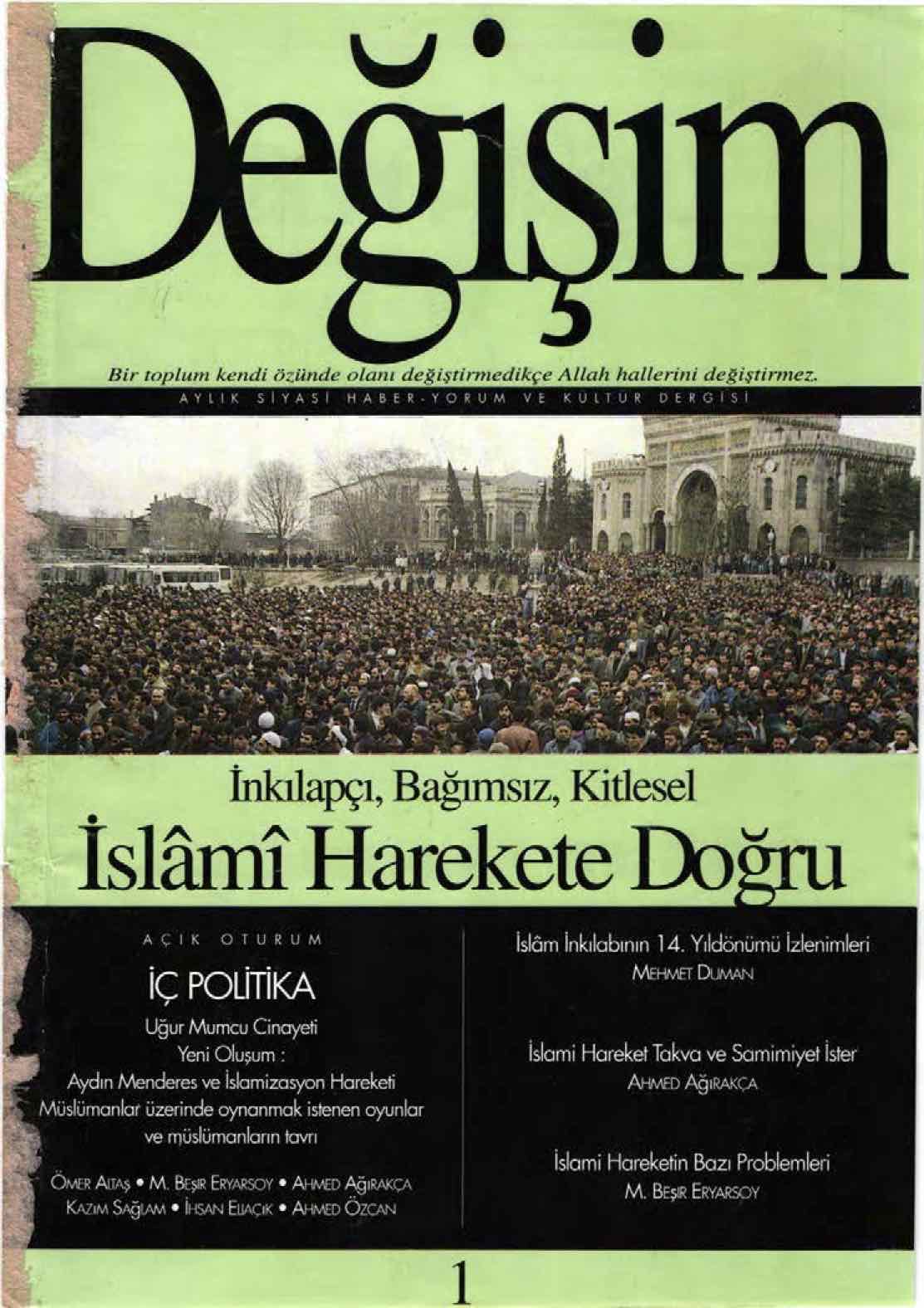 1. Sayı Kapağı