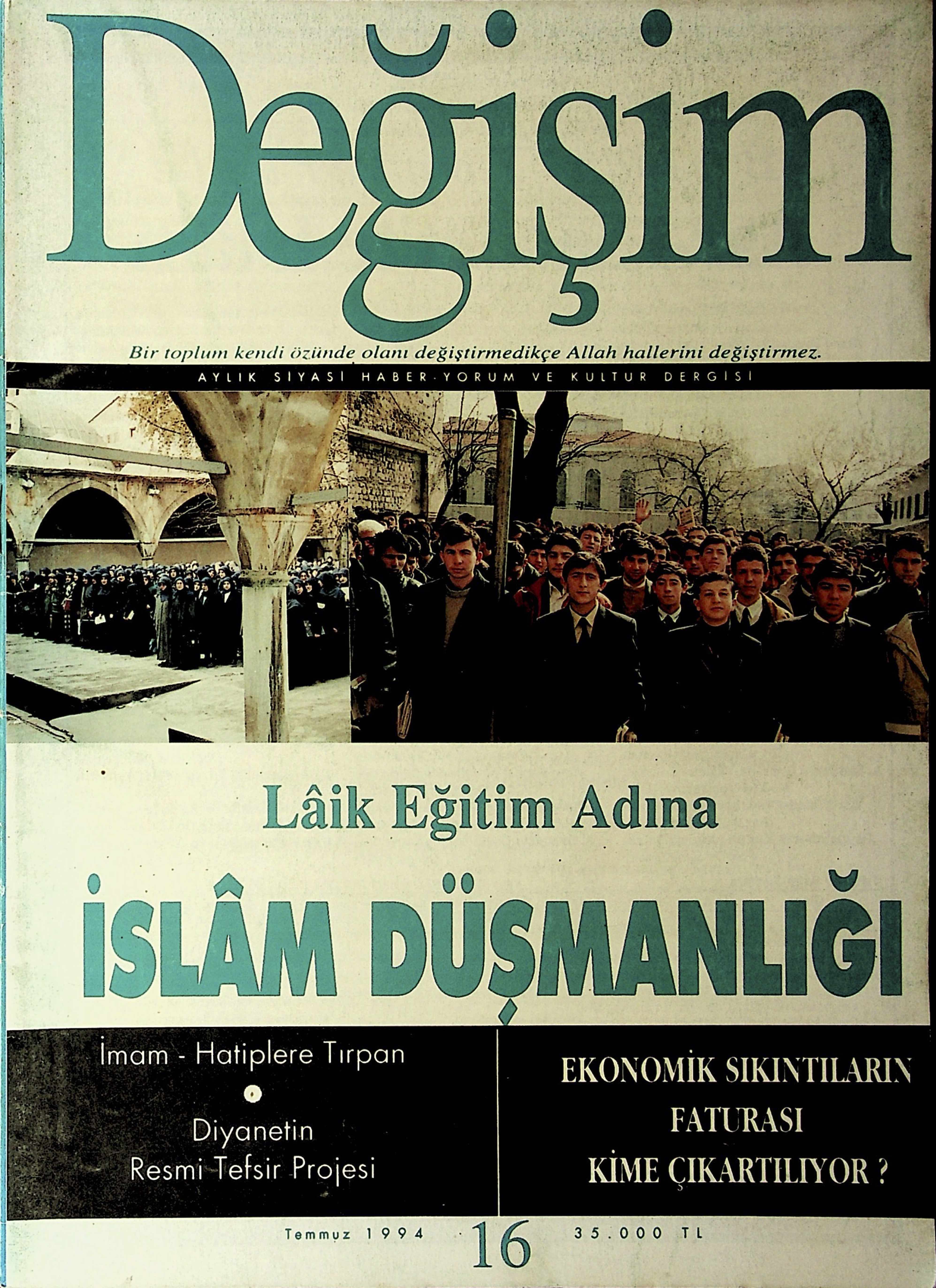 16. Sayı Kapağı