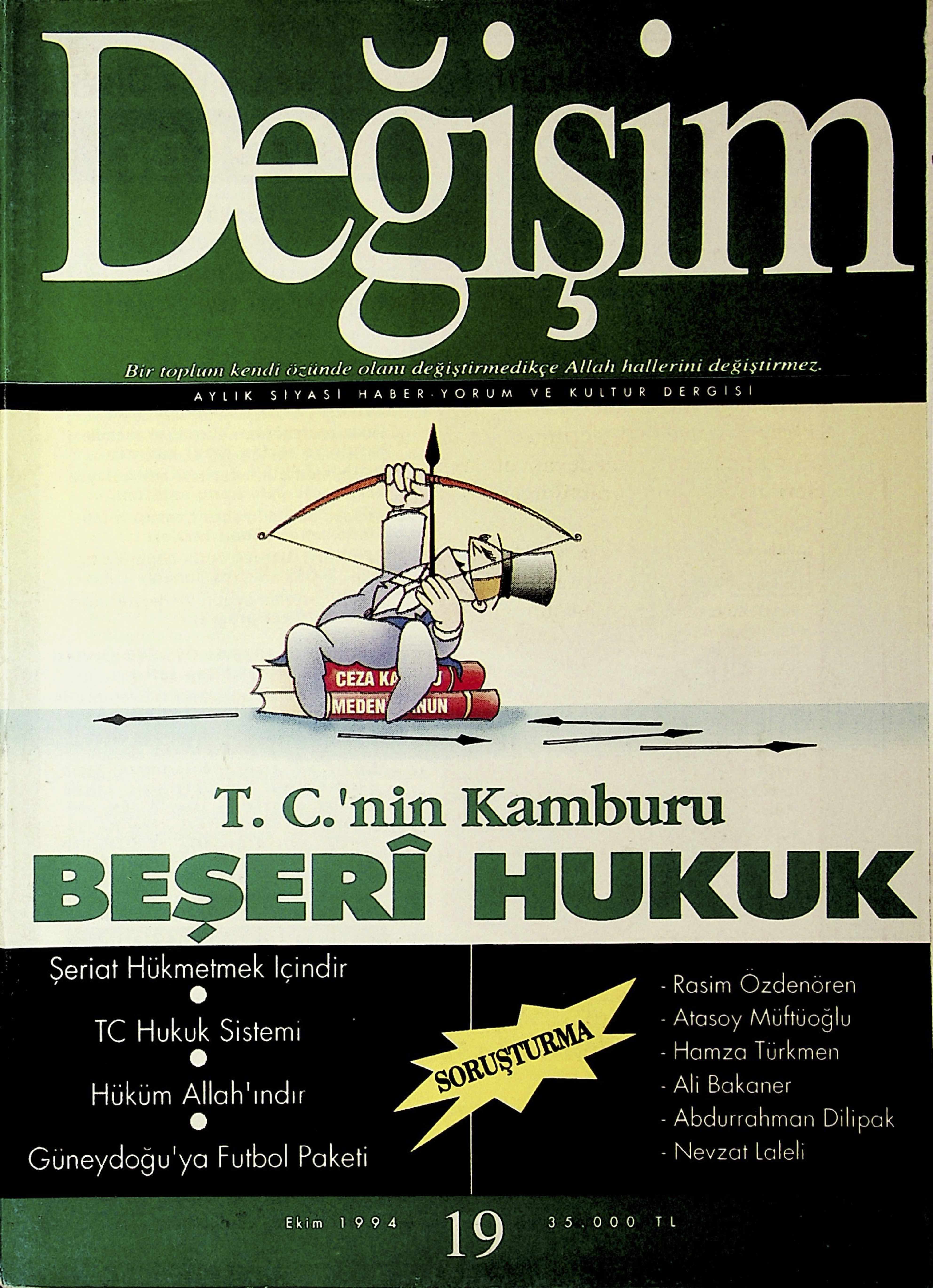 19. Sayı Kapağı