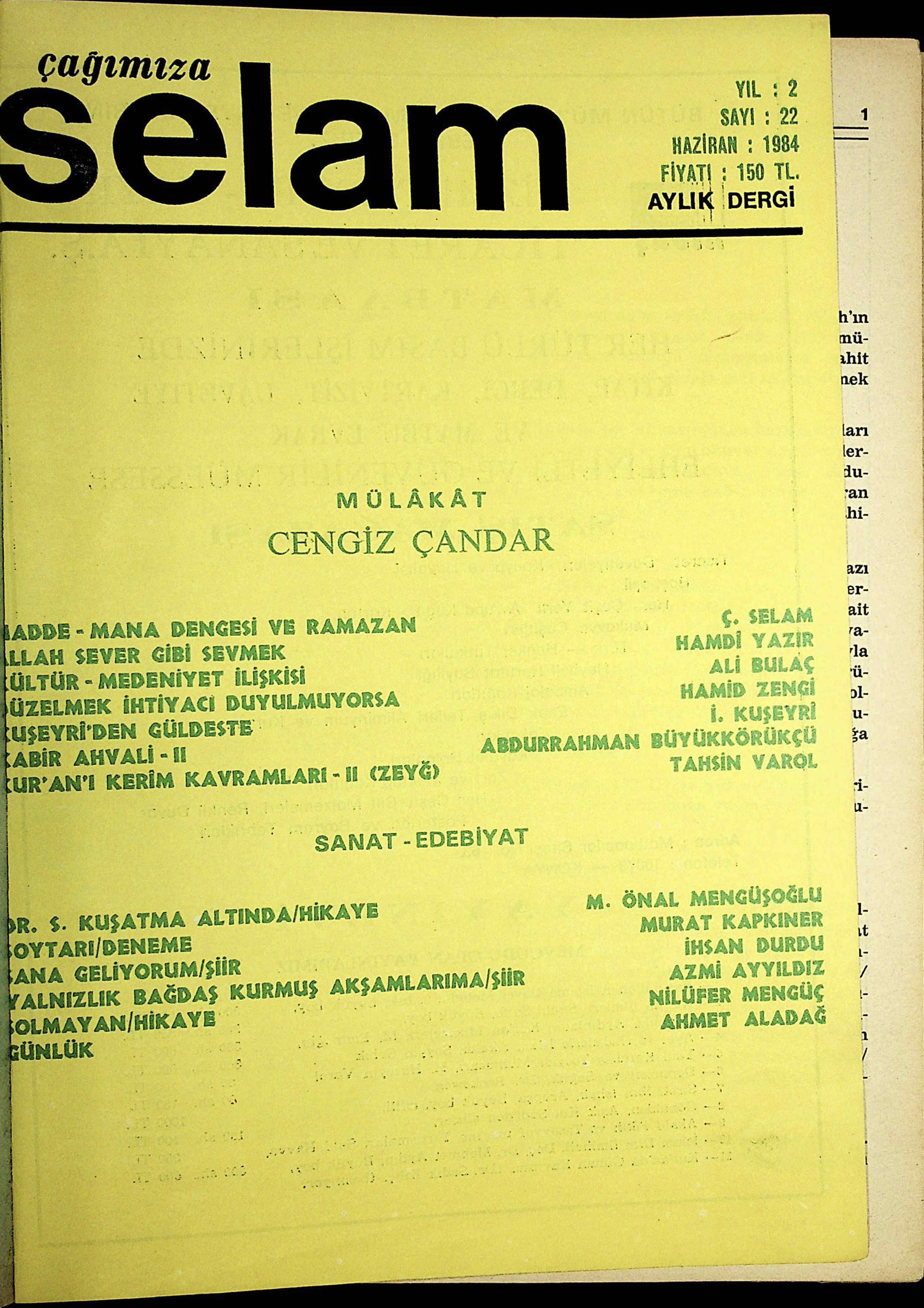 22. Sayı Kapağı