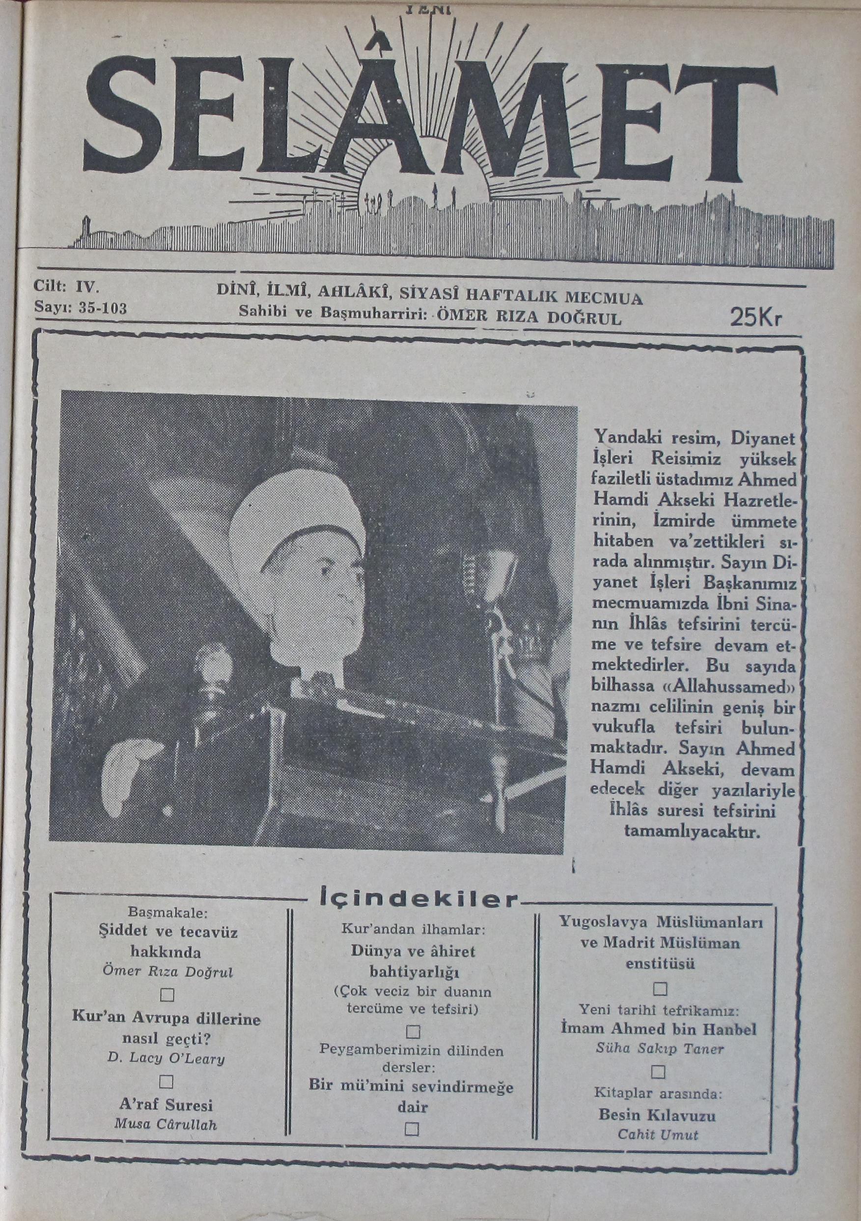 4. Cilt 103. Sayı Kapağı