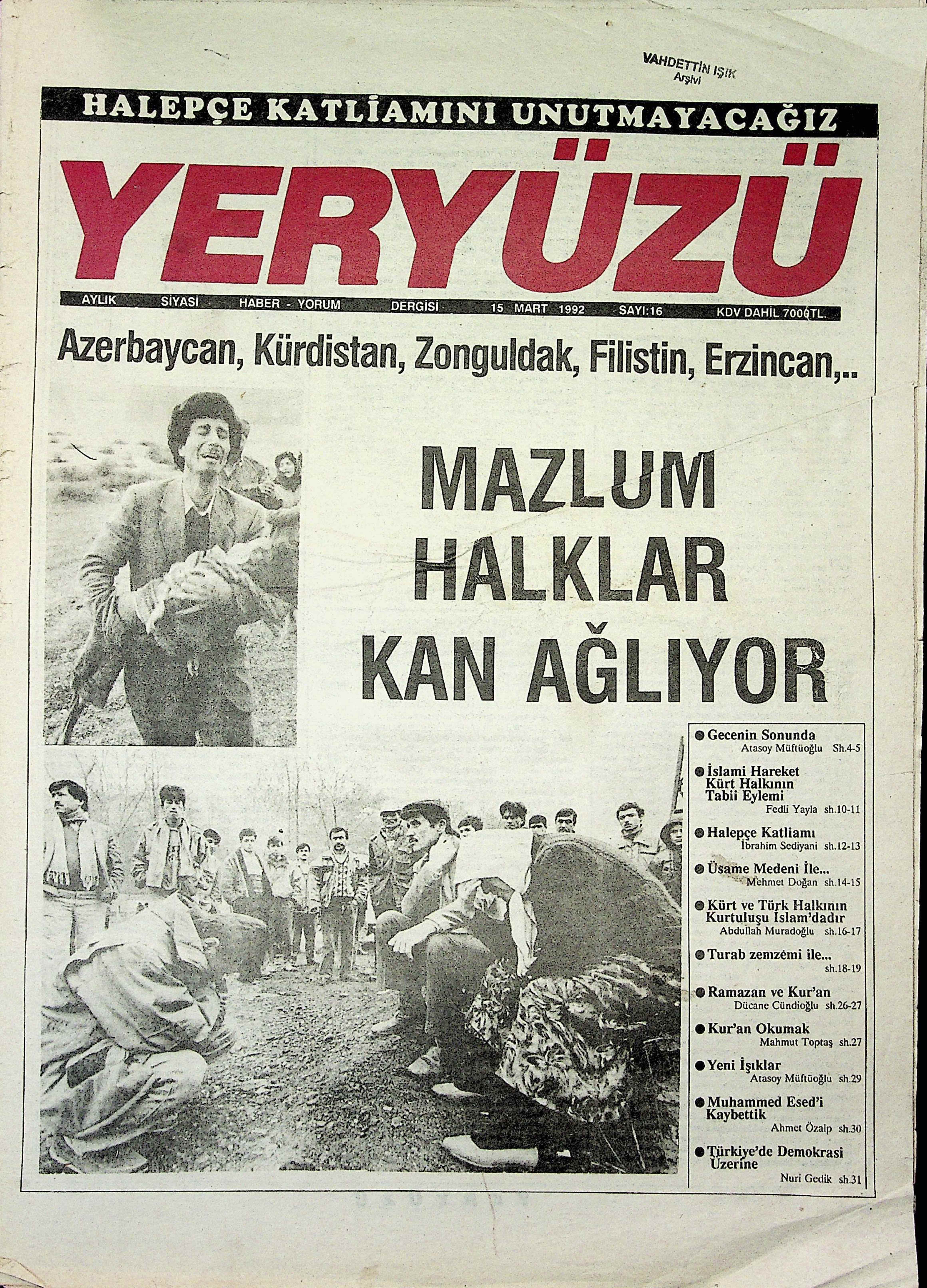 16. Sayı Kapağı