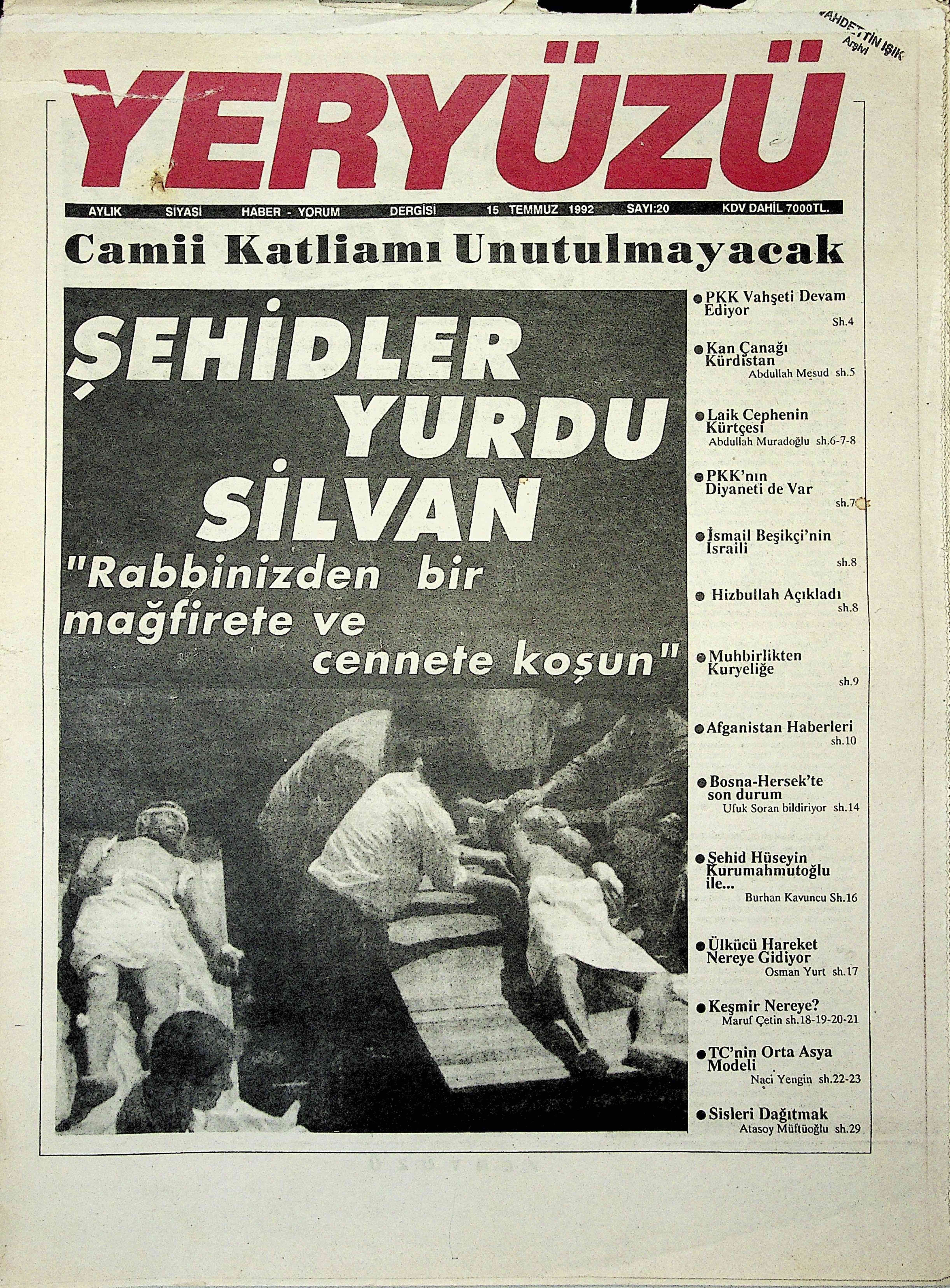 20. Sayı Kapağı
