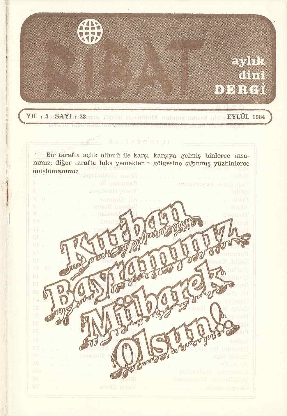 23. Sayı Kapağı