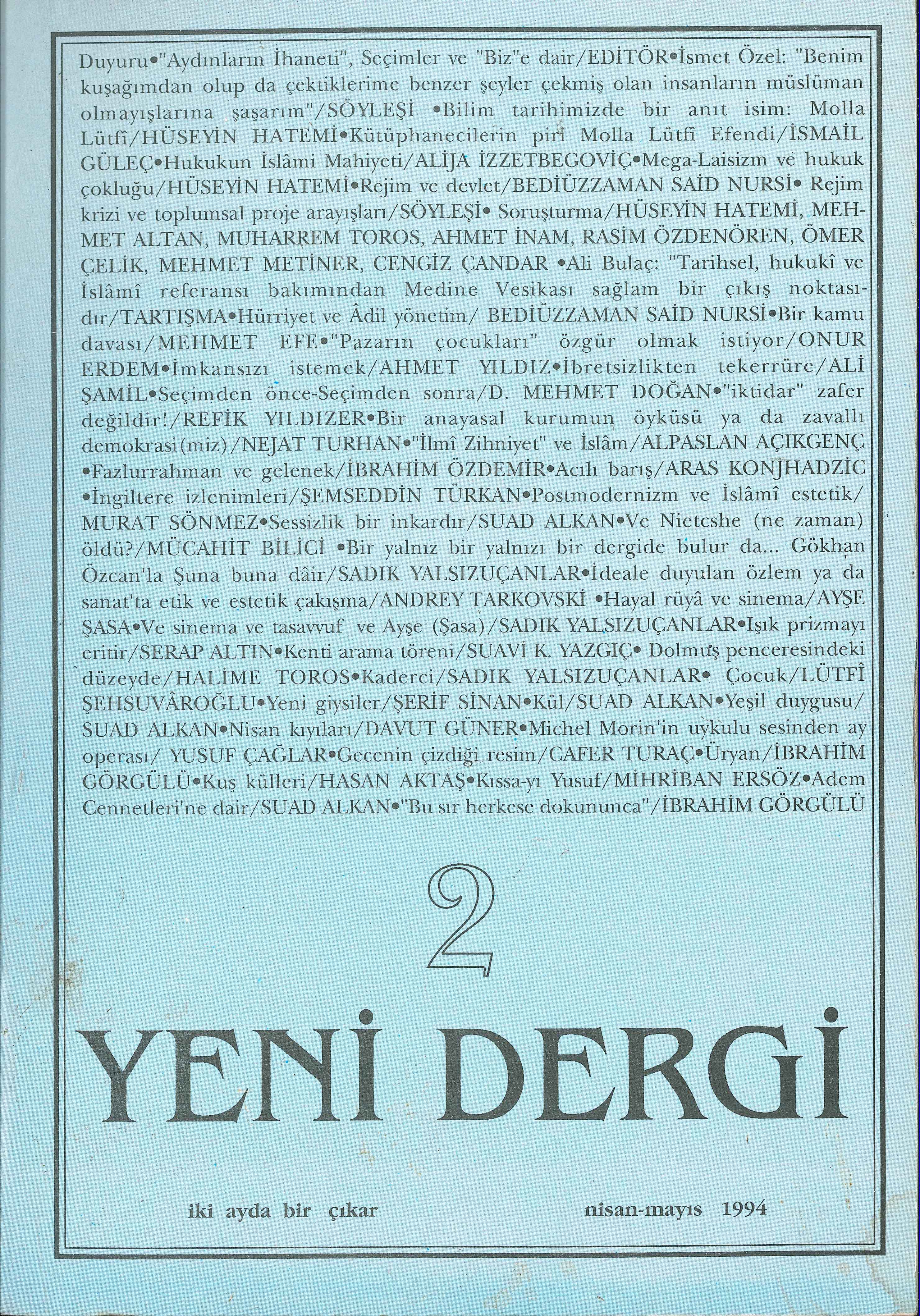 2. Sayı Kapağı