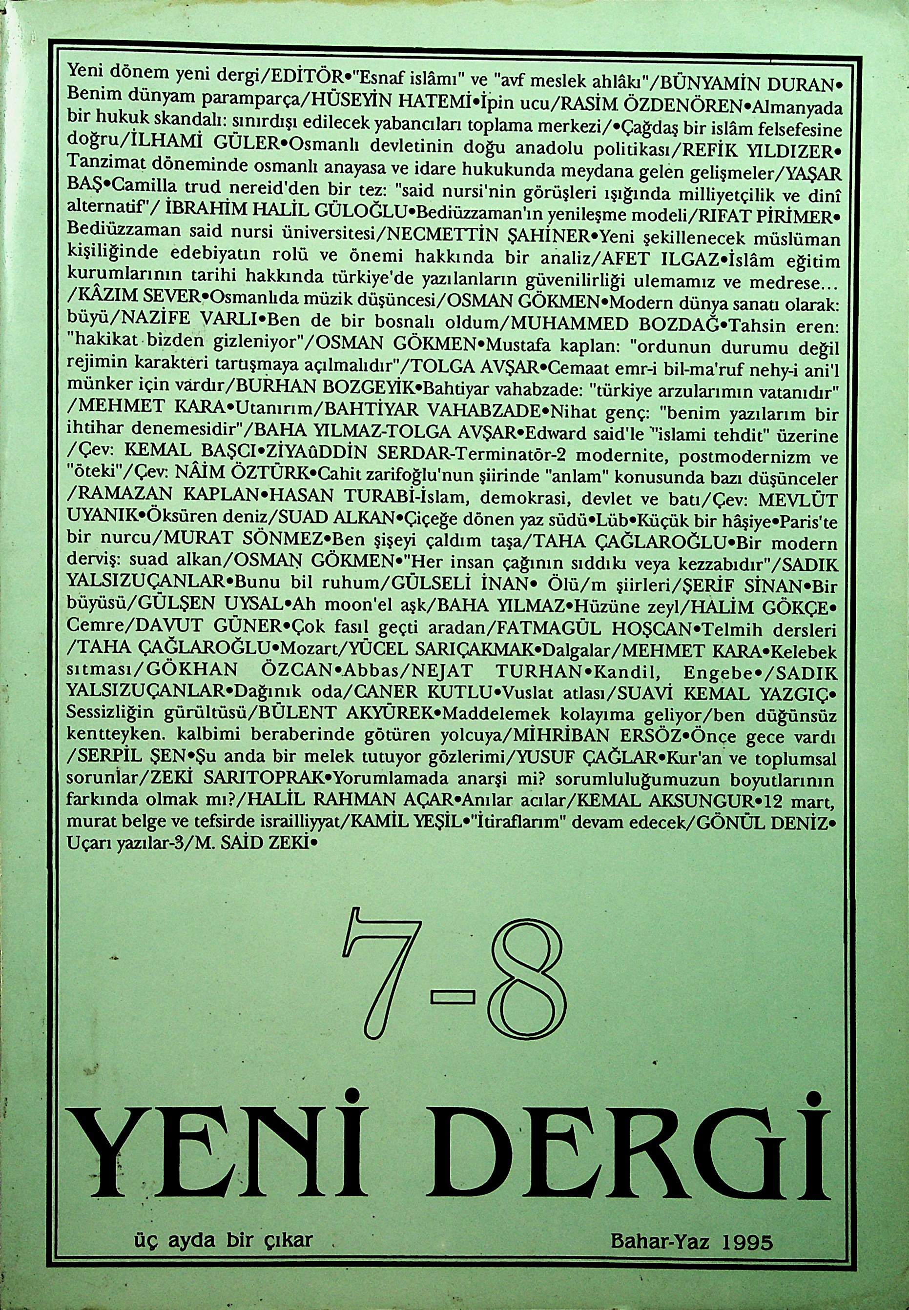 7-8. Sayı Kapağı