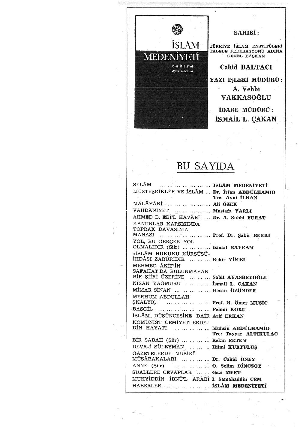 1. Cilt 9. Sayı Kapağı