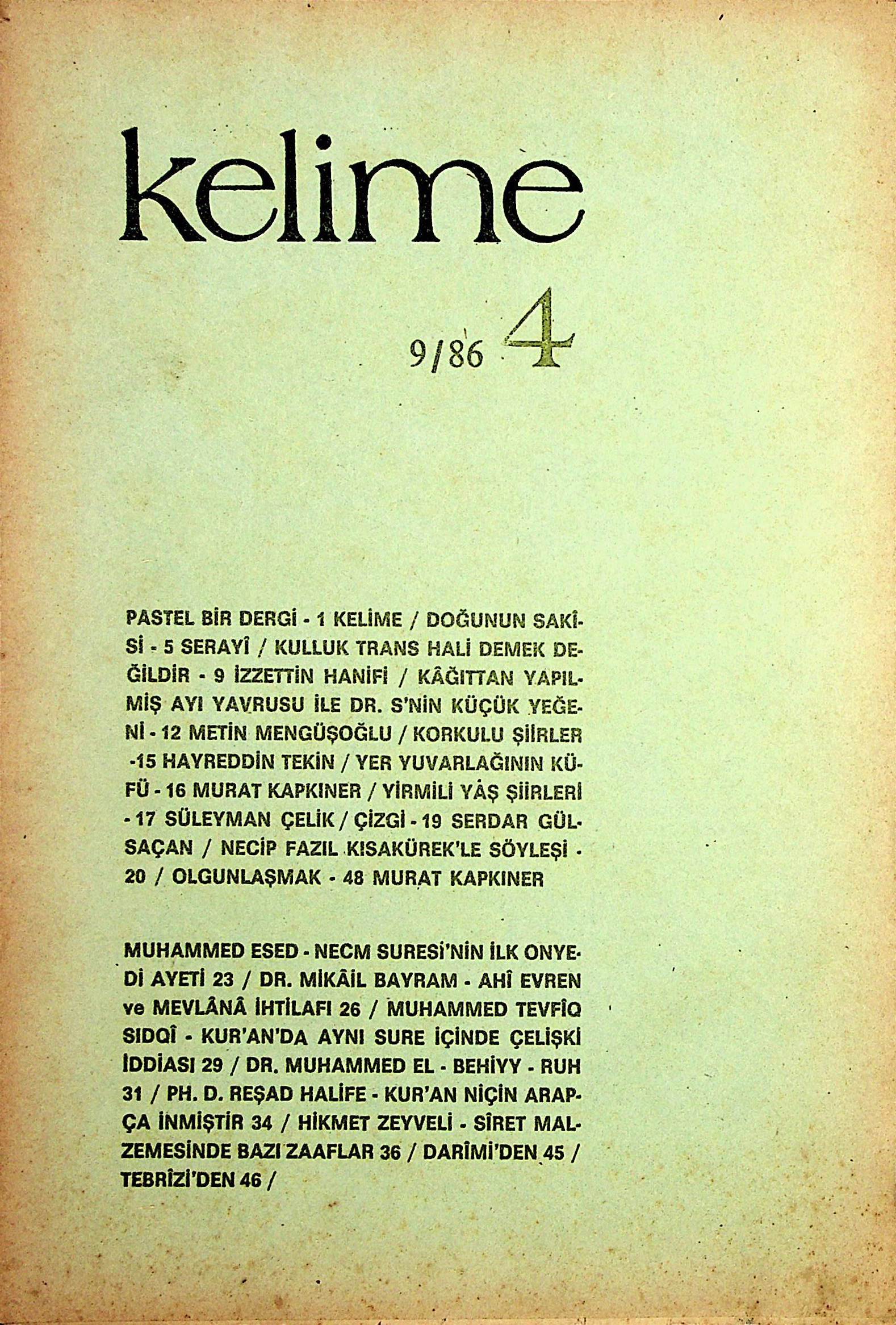 4. Sayı Kapağı