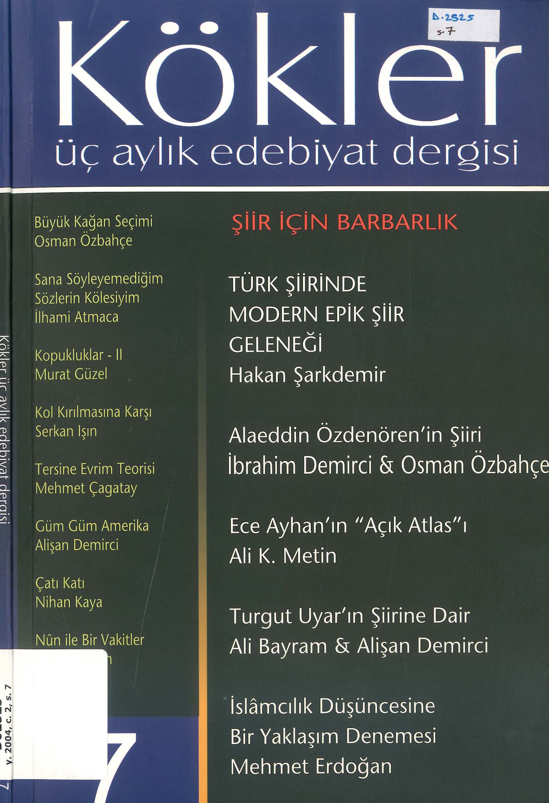7. Sayı Kapağı
