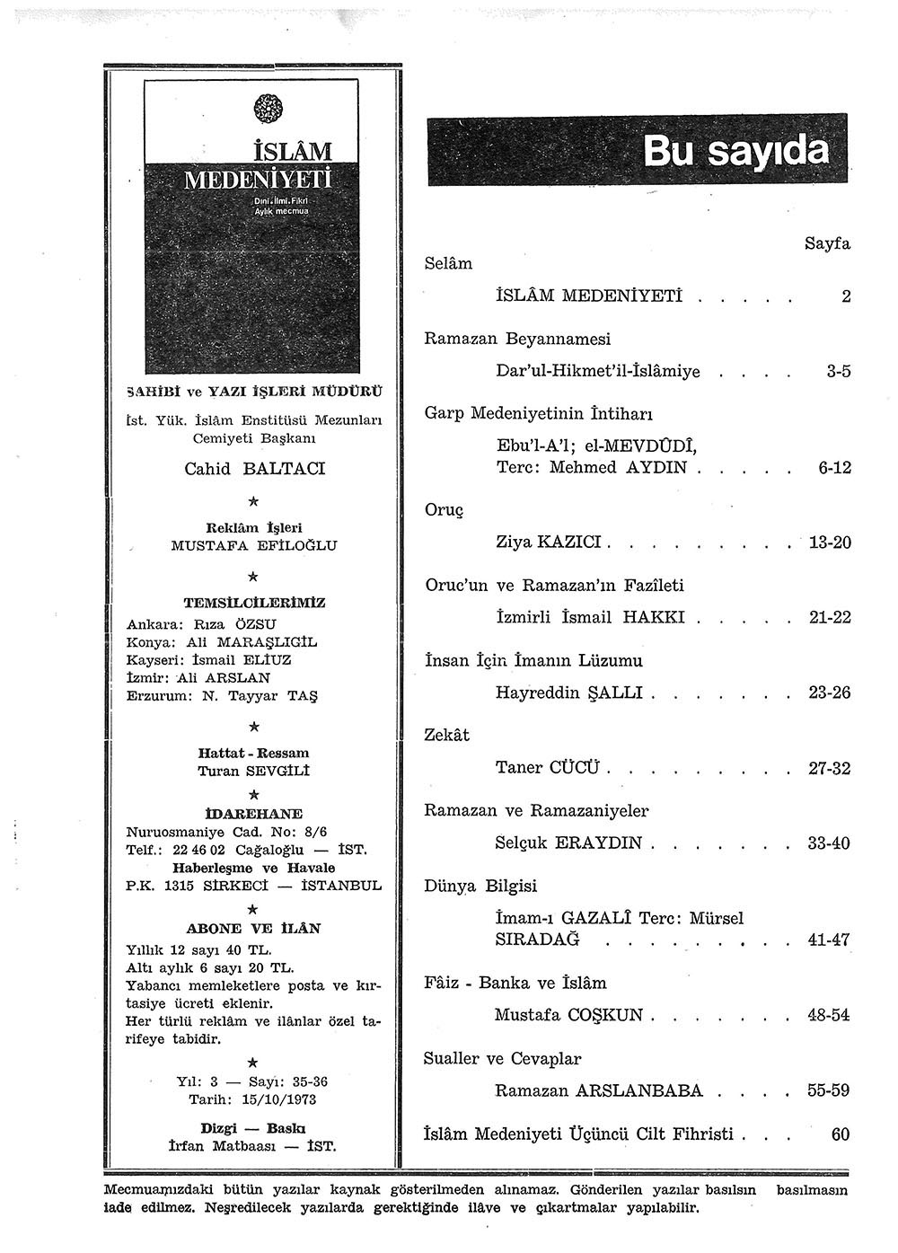 3. Cilt 35-36. Sayı Kapağı