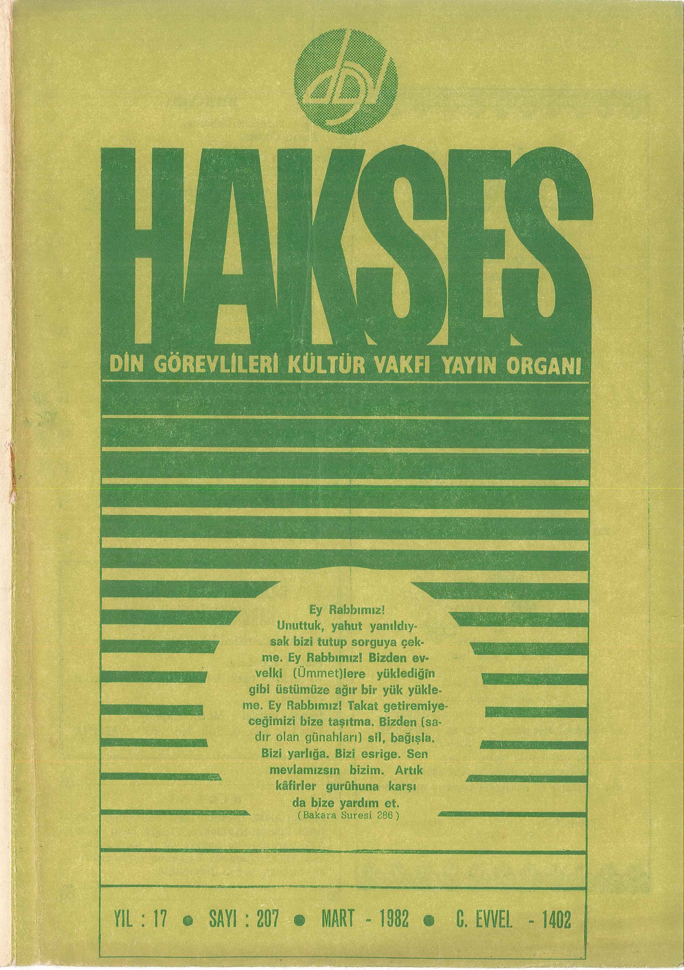 207. Sayı Kapağı