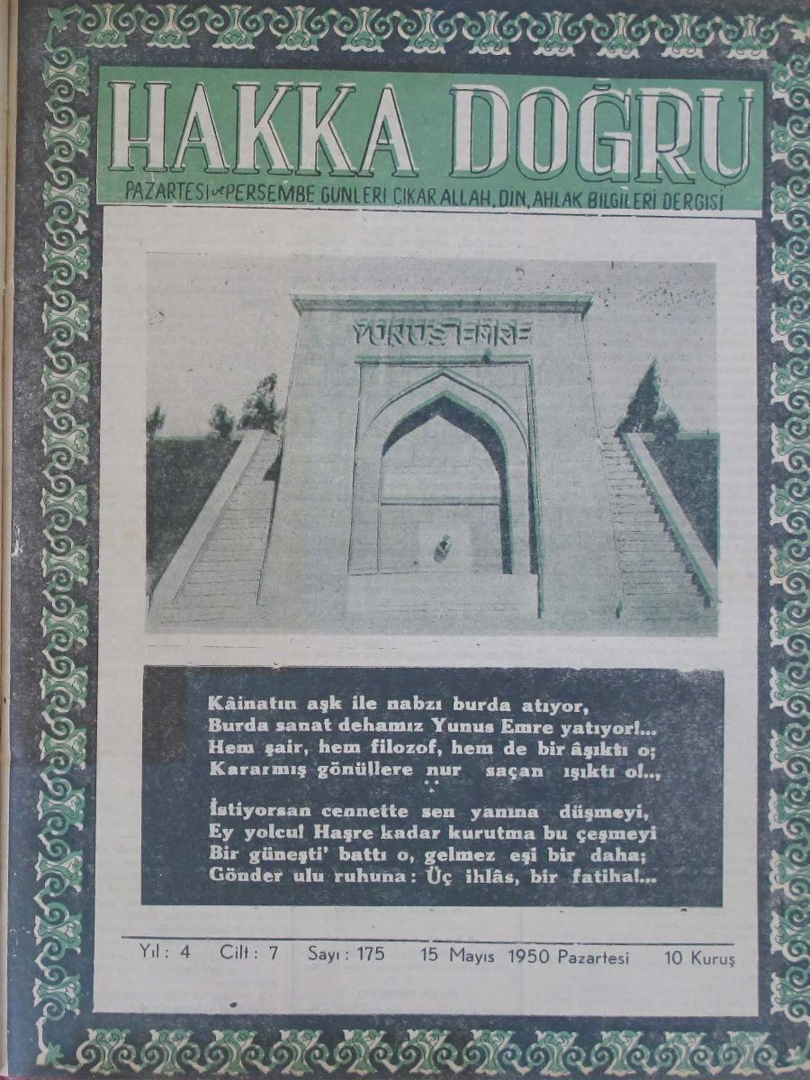 7. Cilt 175. Sayı Kapağı