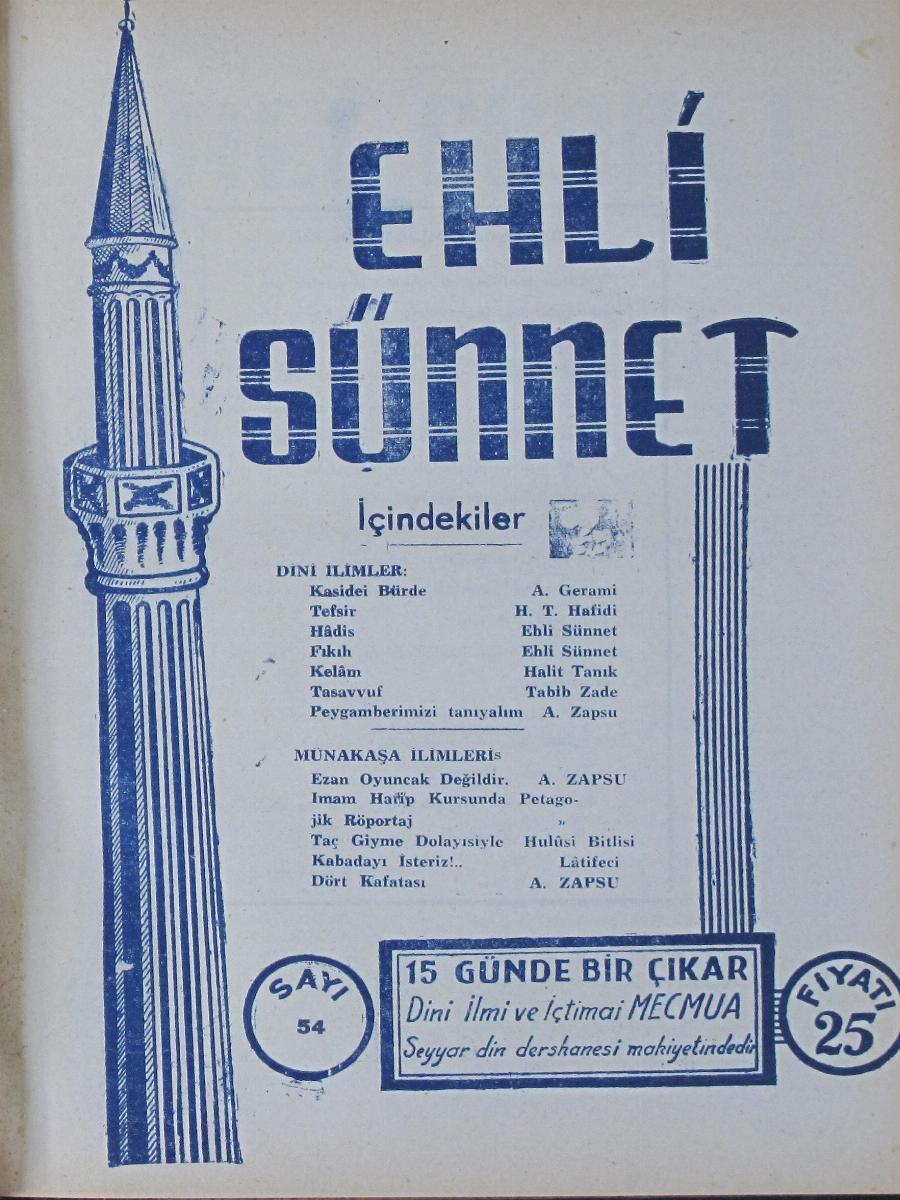 3. Cilt 54. Sayı Kapağı