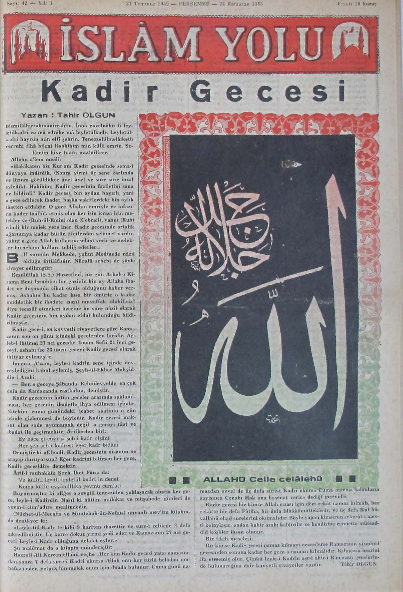 1. Cilt 42. Sayı Kapağı