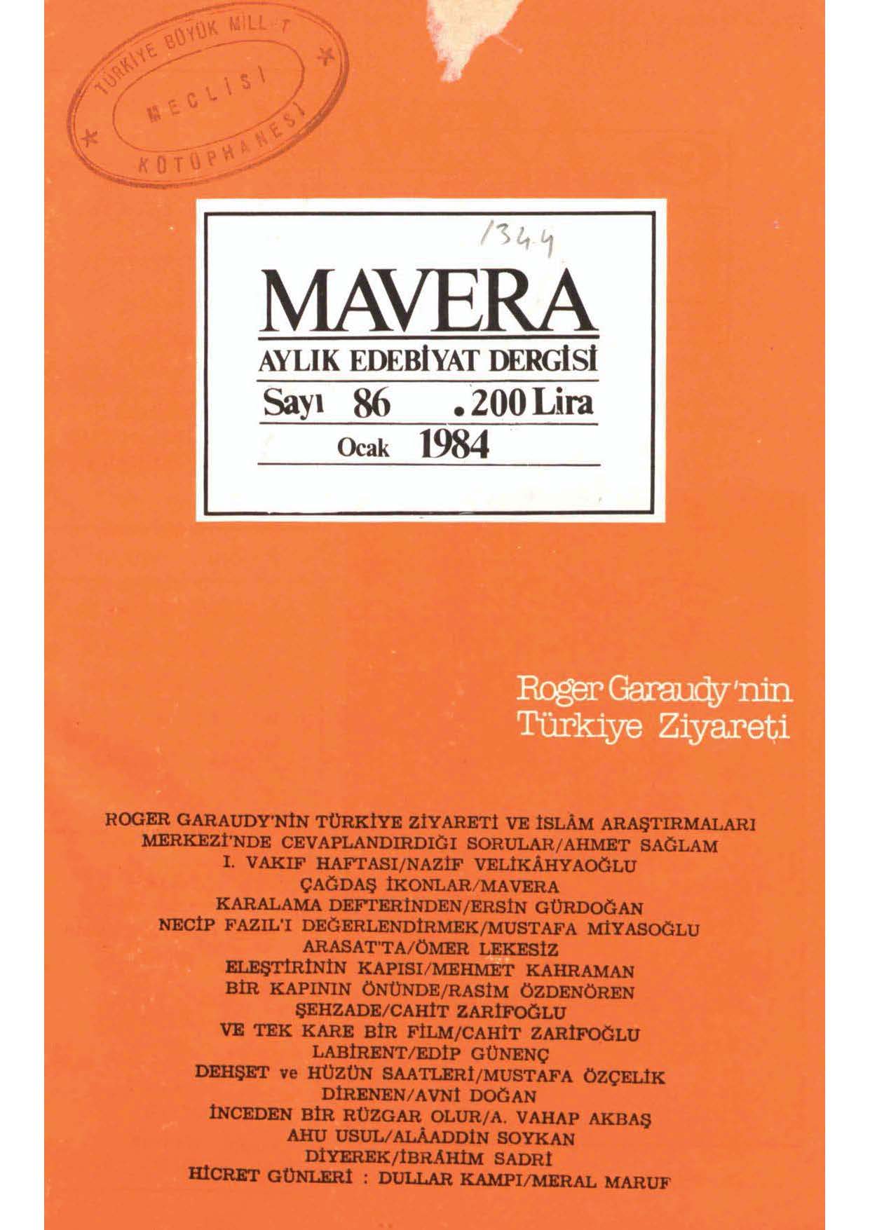 8. Cilt 86. Sayı Kapağı