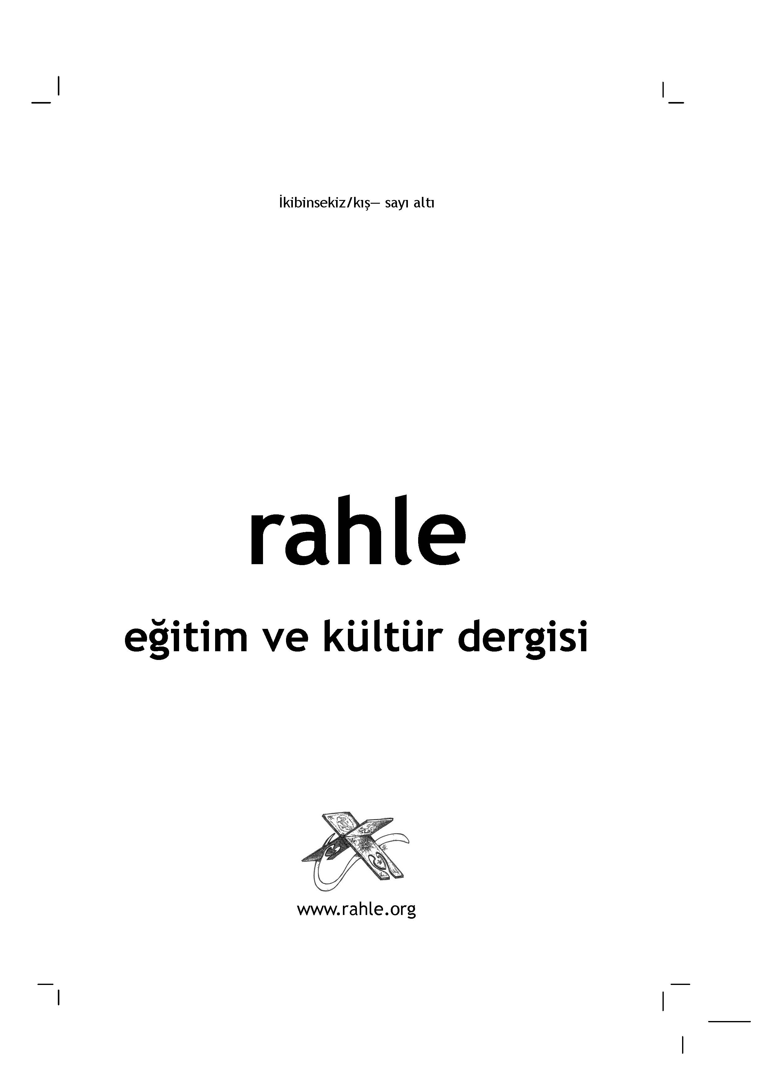Kapak: Rahle