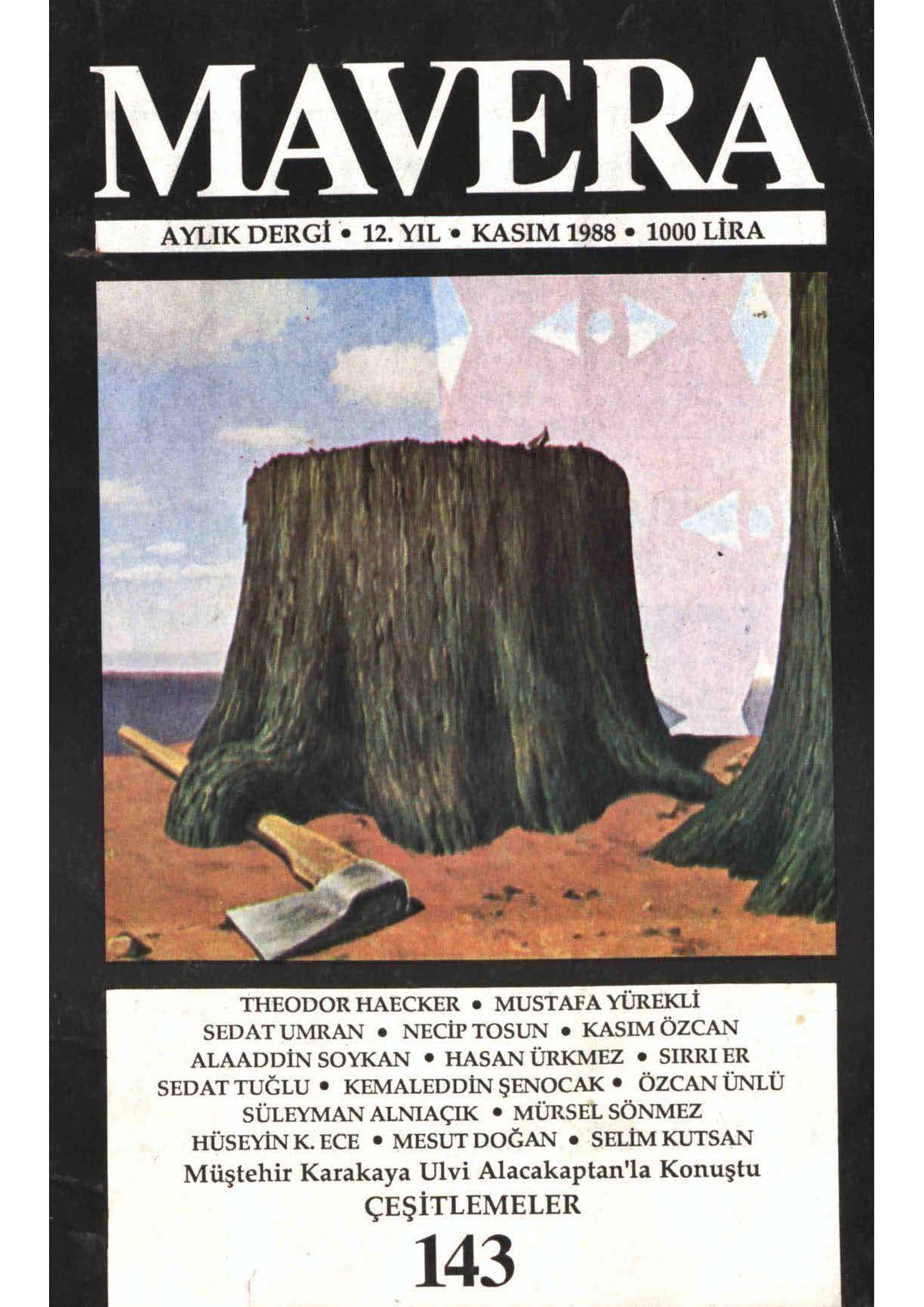 12. Cilt 143. Sayı Kapağı