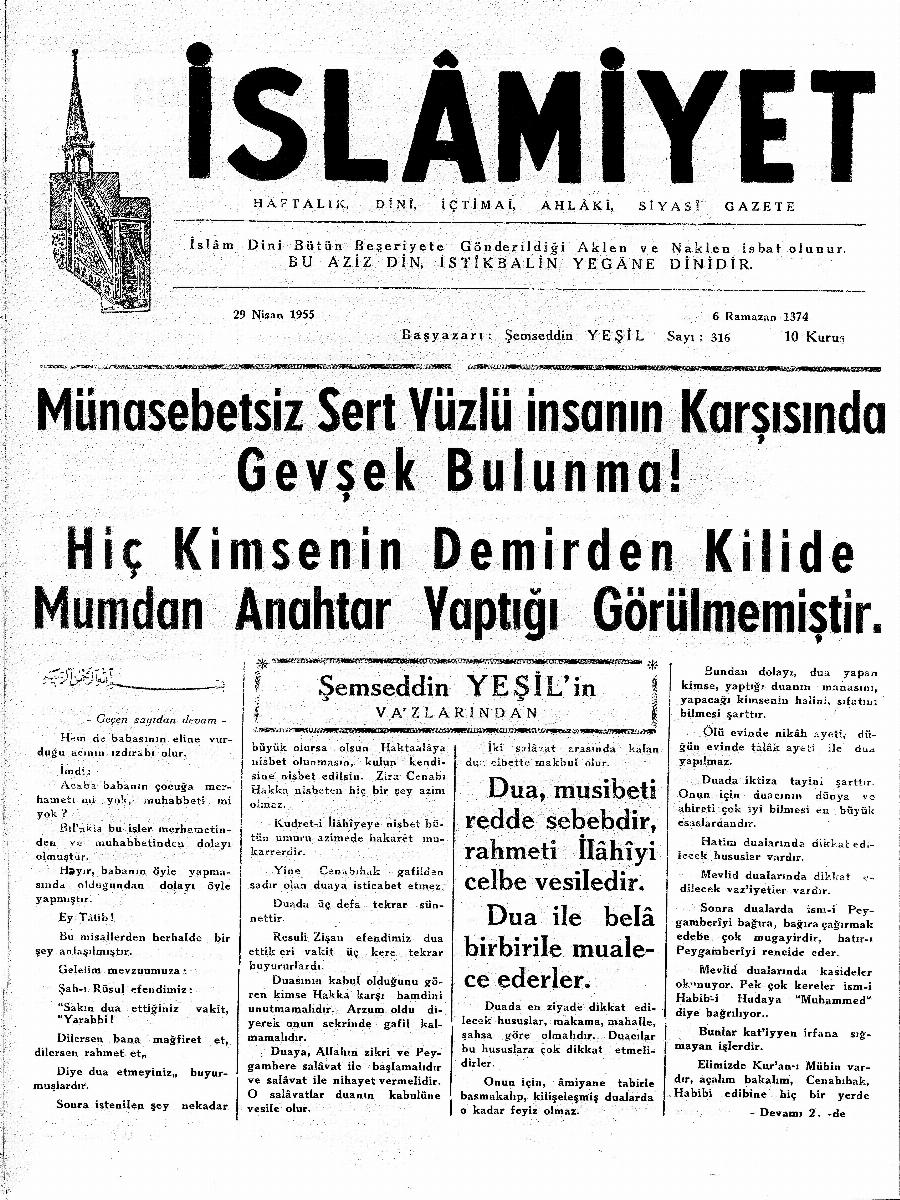 7. Cilt 316. Sayı Kapağı