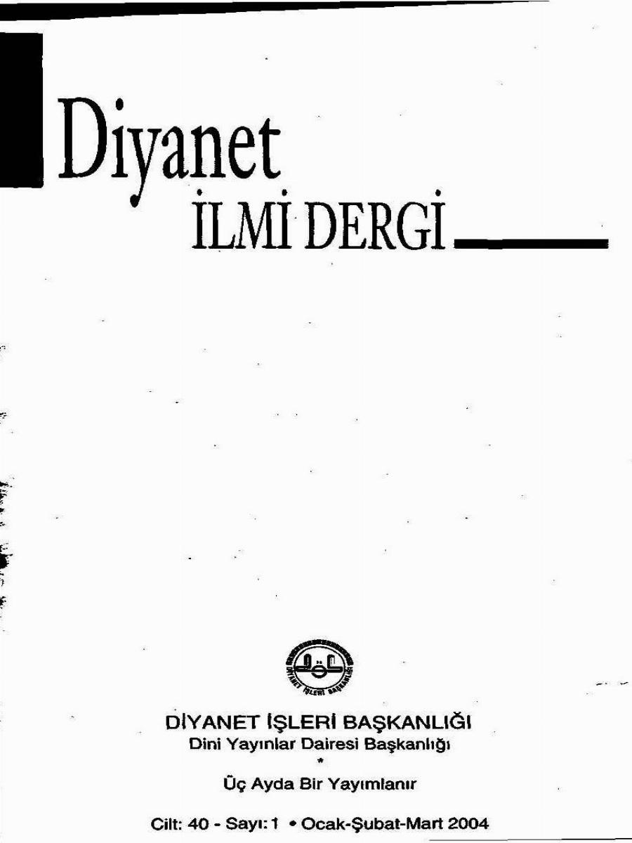 40. Cilt 1. Sayı Kapağı