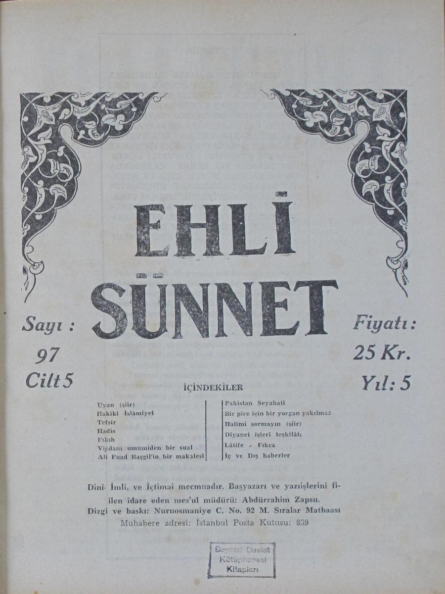 5. Cilt 97. Sayı Kapağı