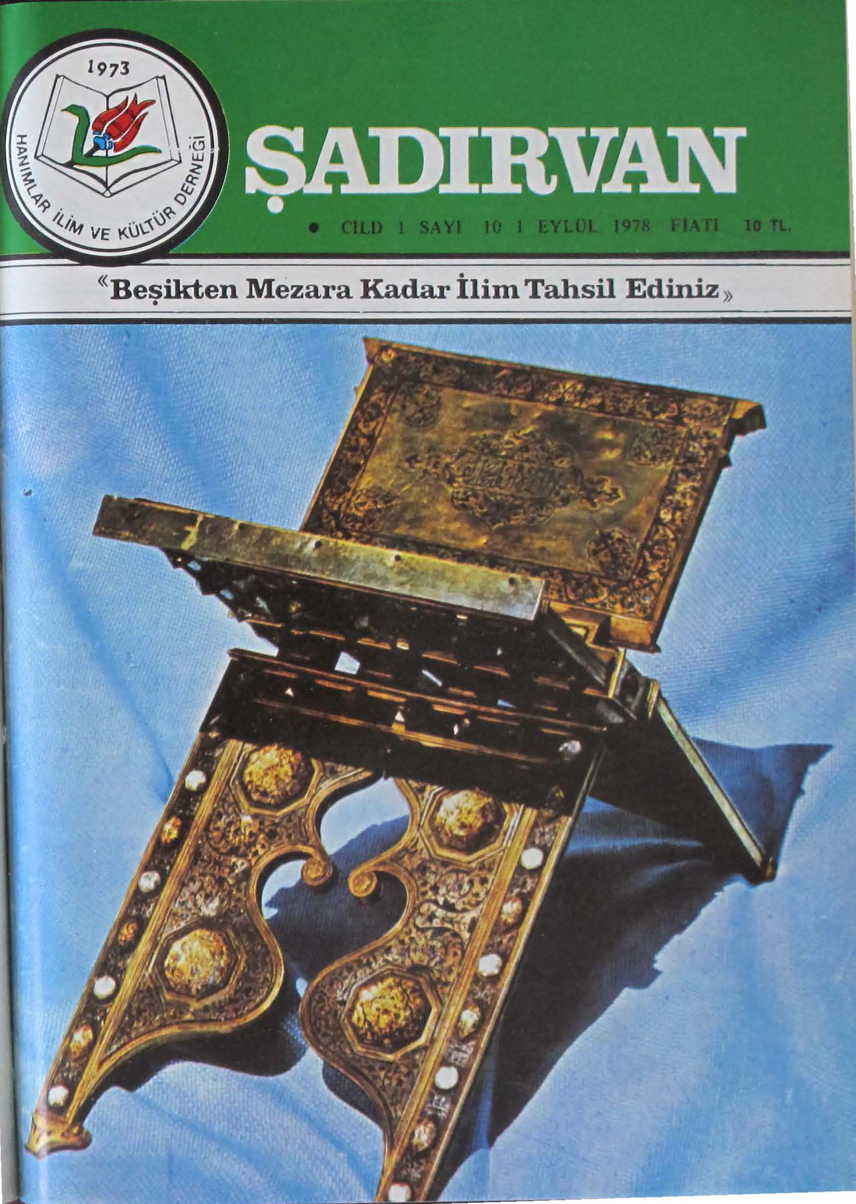 1. Cilt 10. Sayı Kapağı