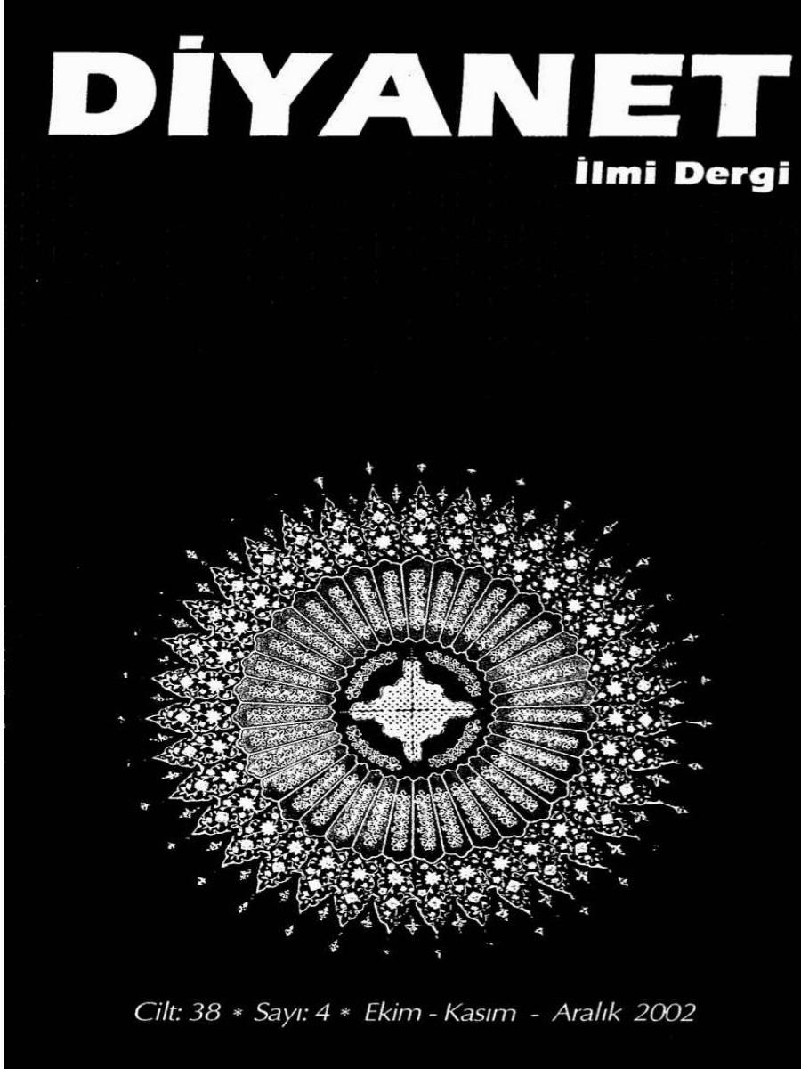 38. Cilt 4. Sayı Kapağı