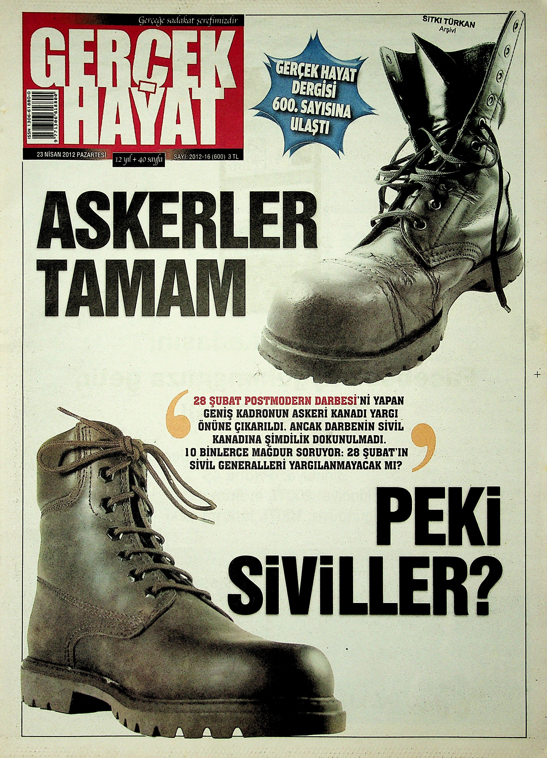 600. Sayı Kapağı