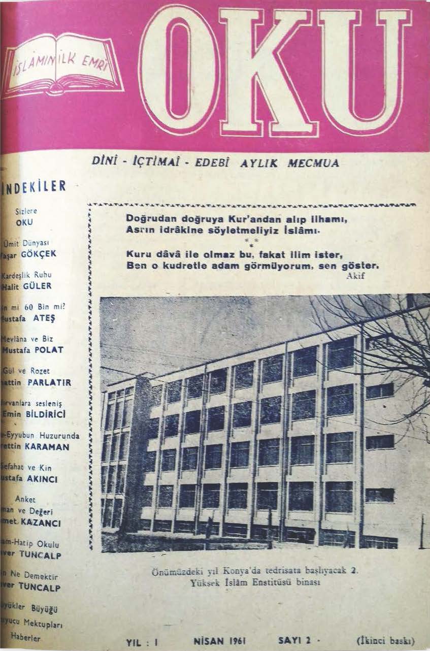 1. Cilt 2. Sayı Kapağı