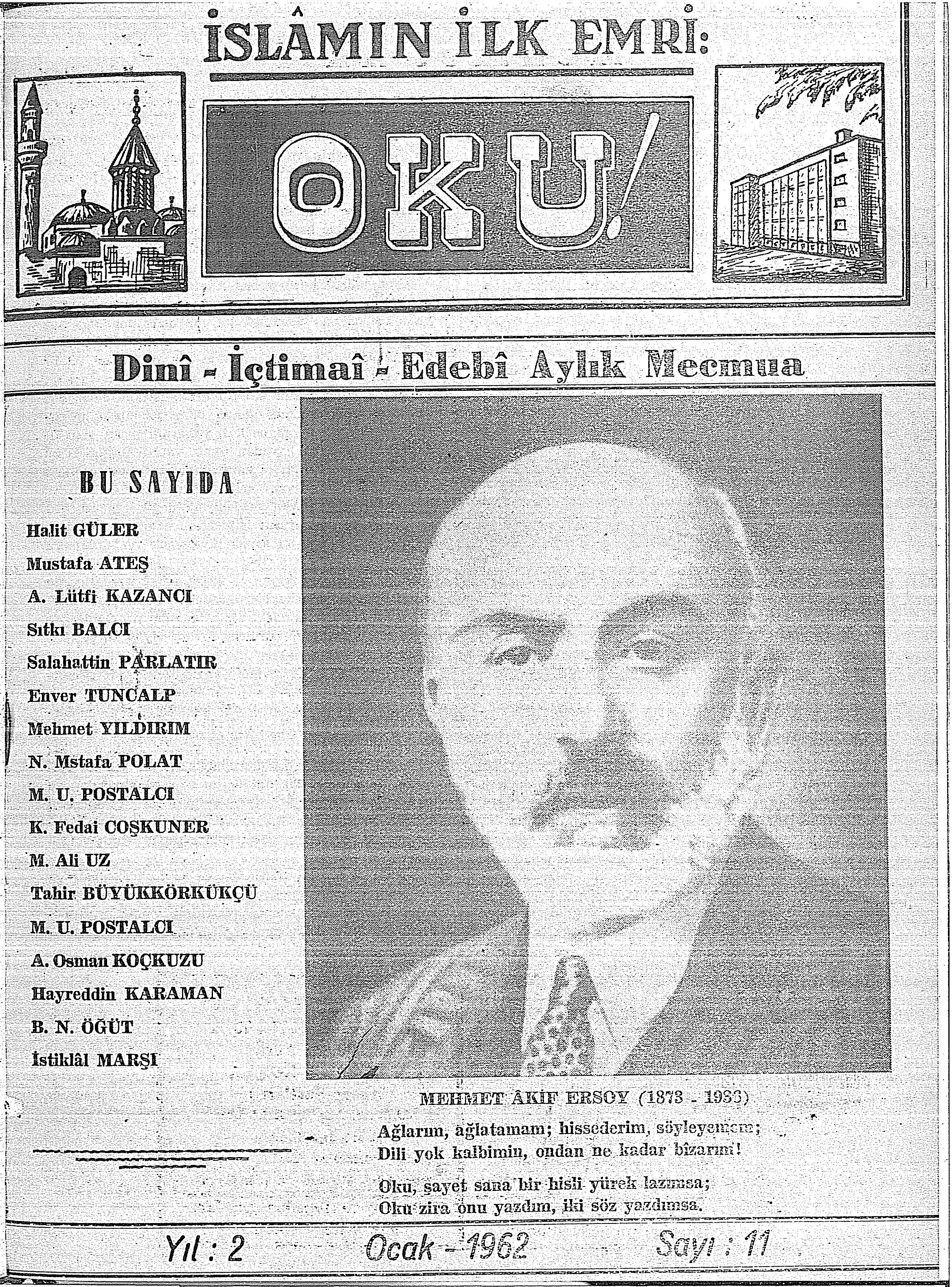 1. Cilt 11. Sayı Kapağı