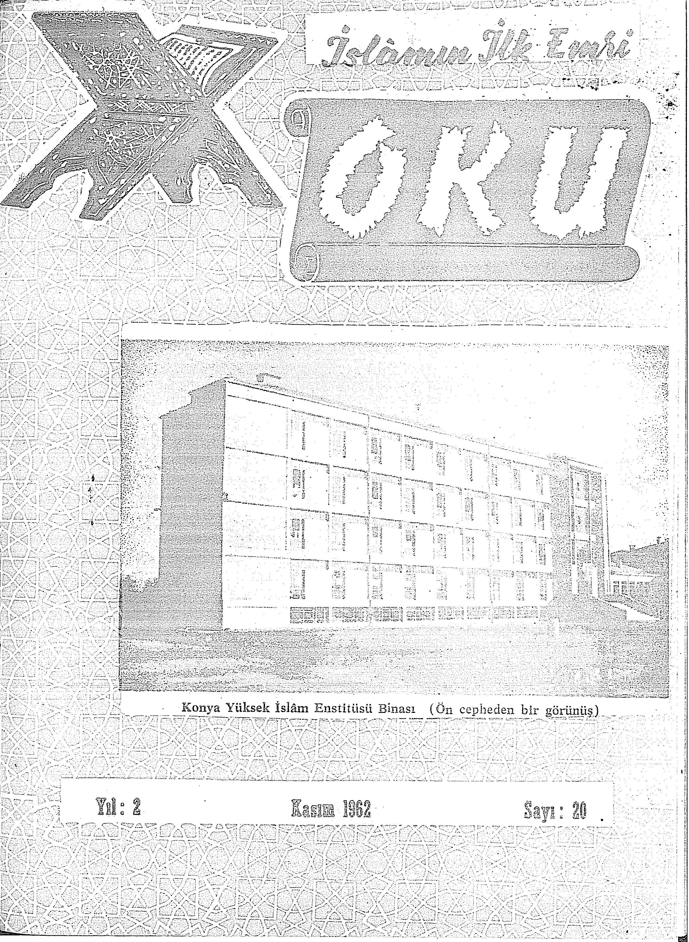 2. Cilt 20. Sayı Kapağı