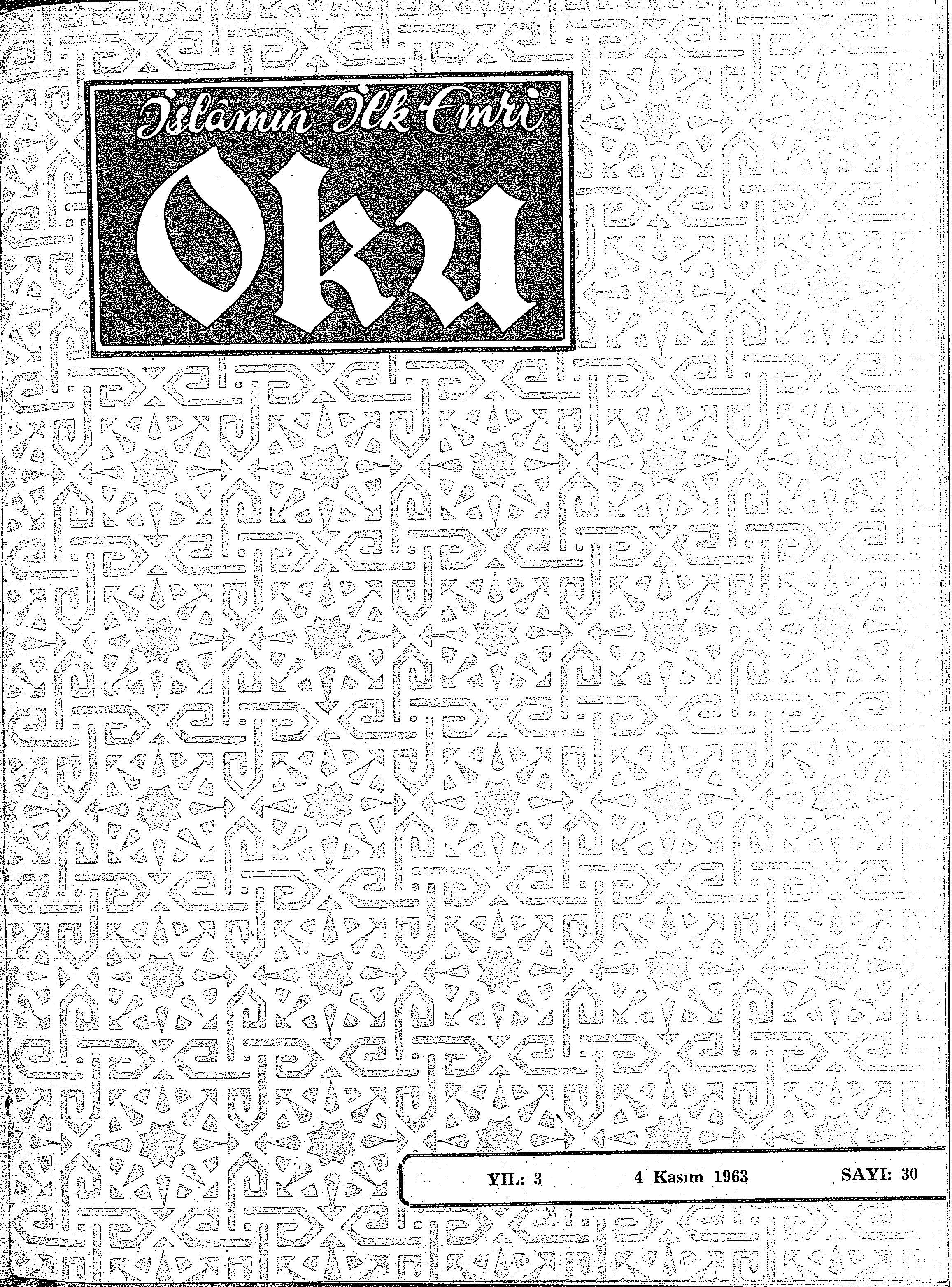 3. Cilt 30. Sayı Kapağı