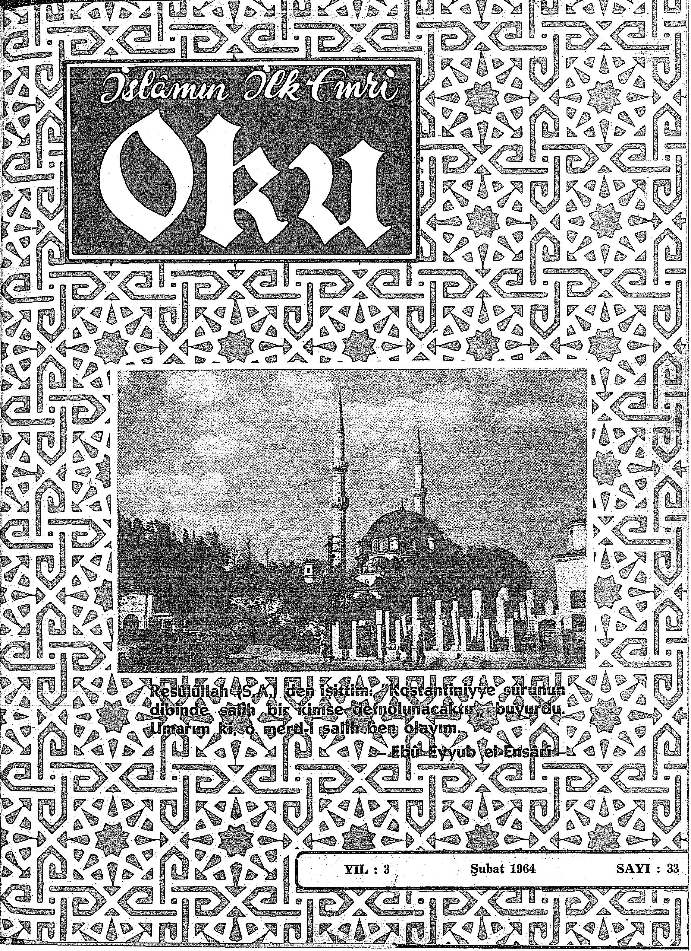 3. Cilt 33. Sayı Kapağı