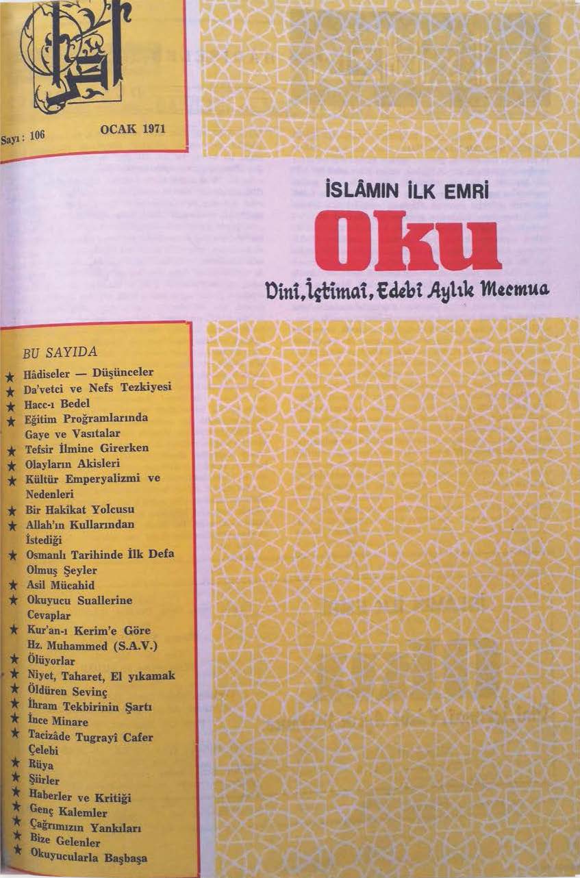10. Cilt 106. Sayı Kapağı
