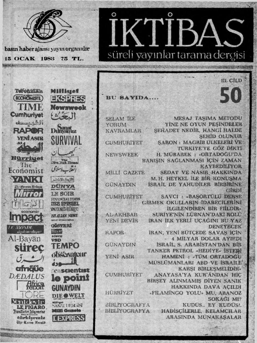 3. Cilt 50. Sayı Kapağı