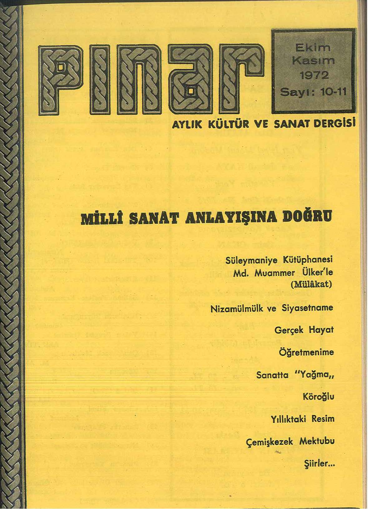 2. Cilt 10-11. Sayı Kapağı