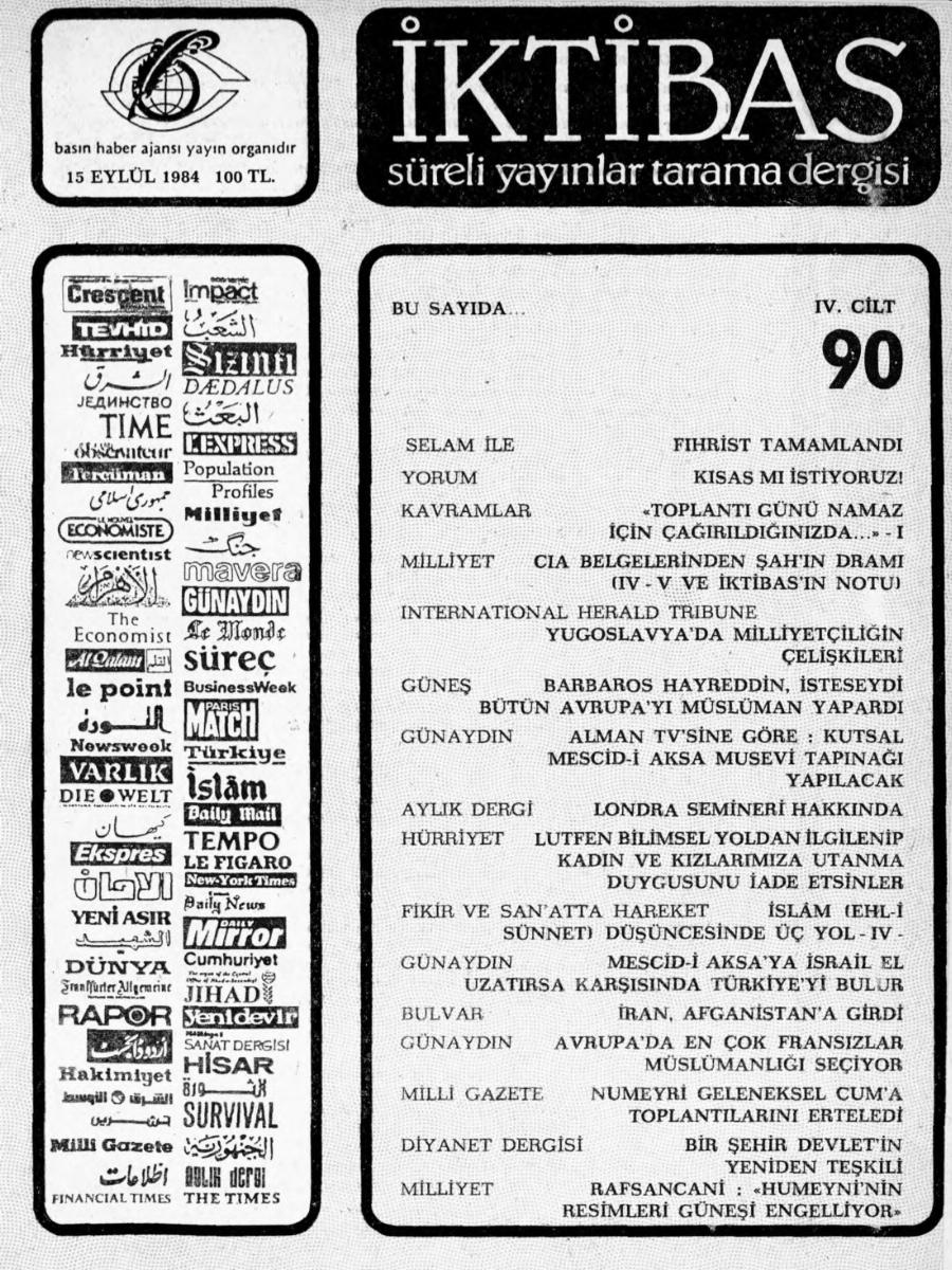 4. Cilt 90. Sayı Kapağı