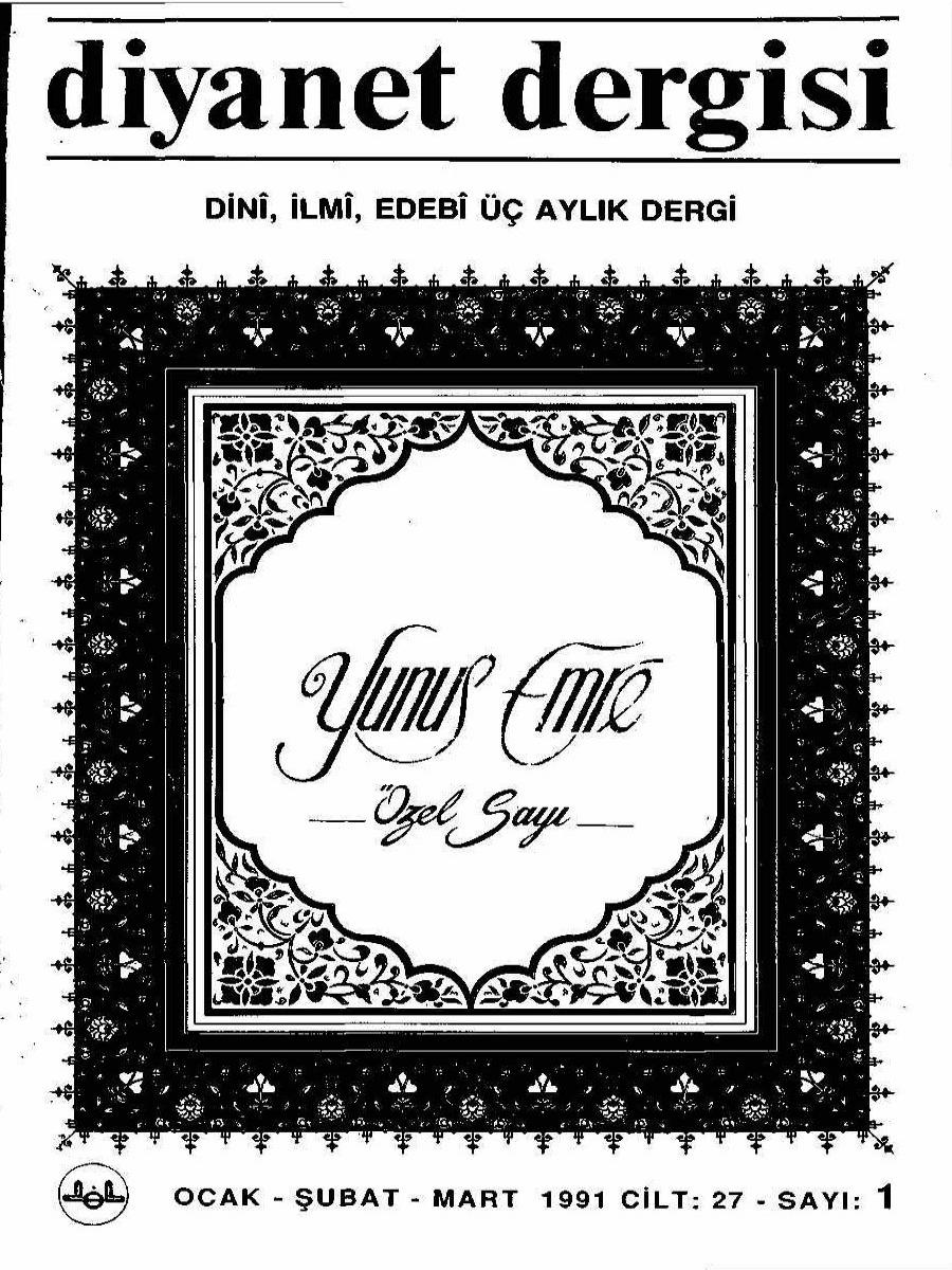 27. Cilt 1. Sayı Kapağı