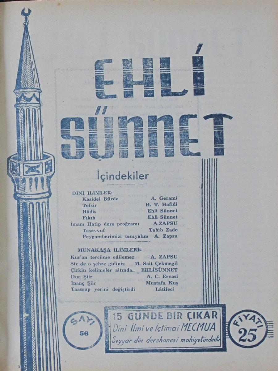 3. Cilt 56. Sayı Kapağı