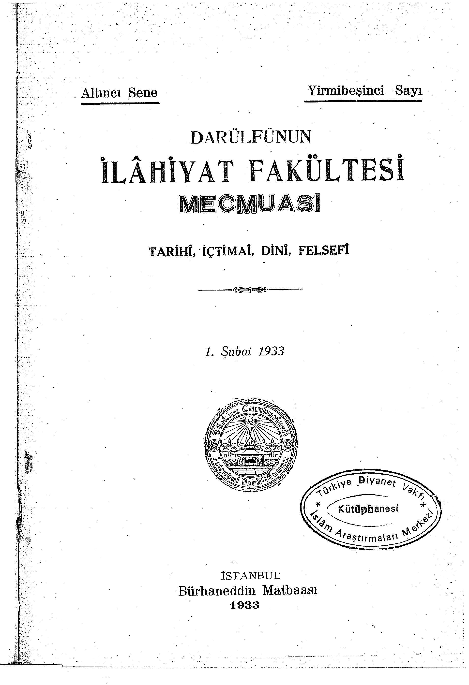 5. Cilt 25. Sayı Kapağı