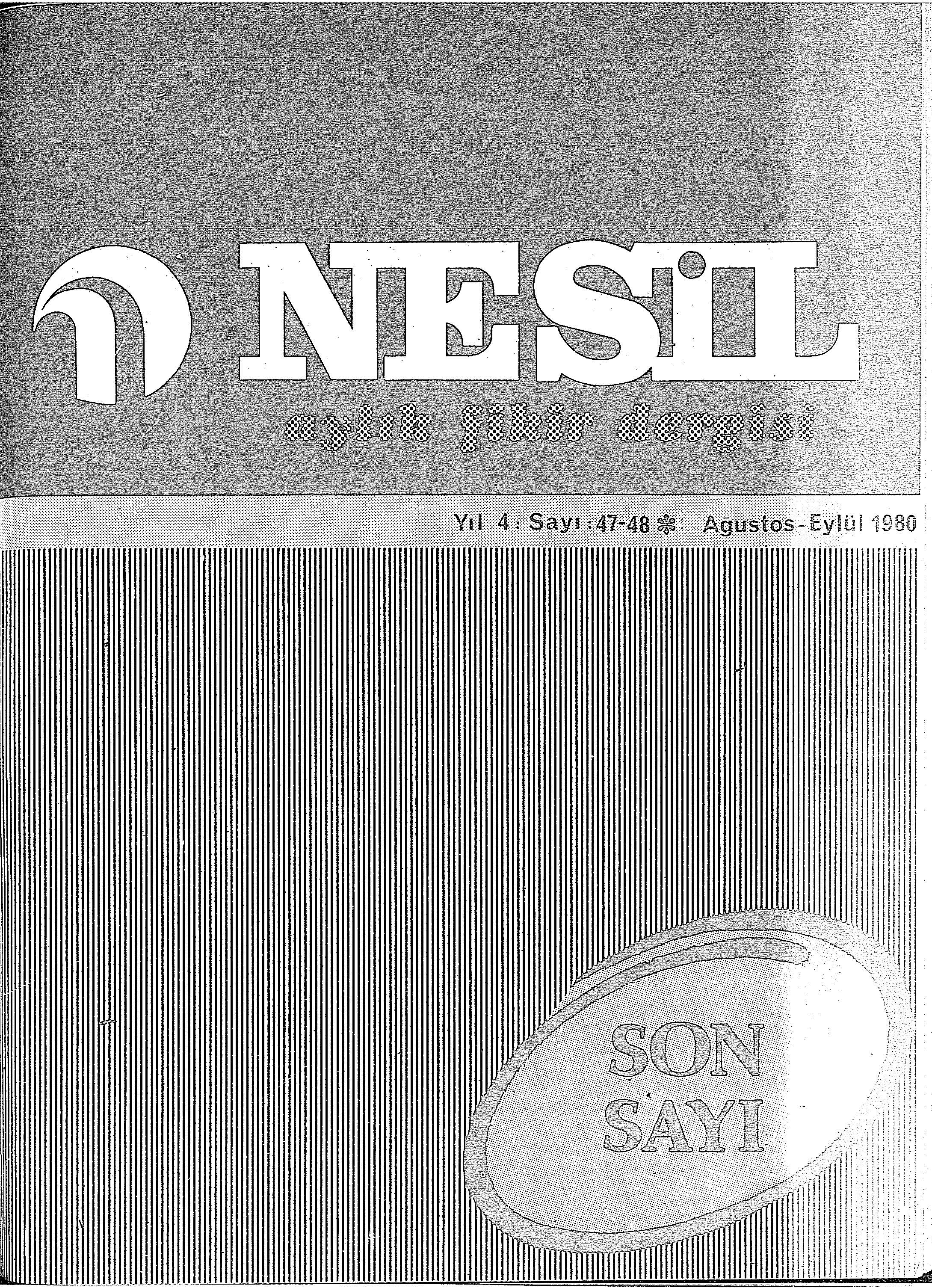 4. Cilt 47-48. Sayı Kapağı