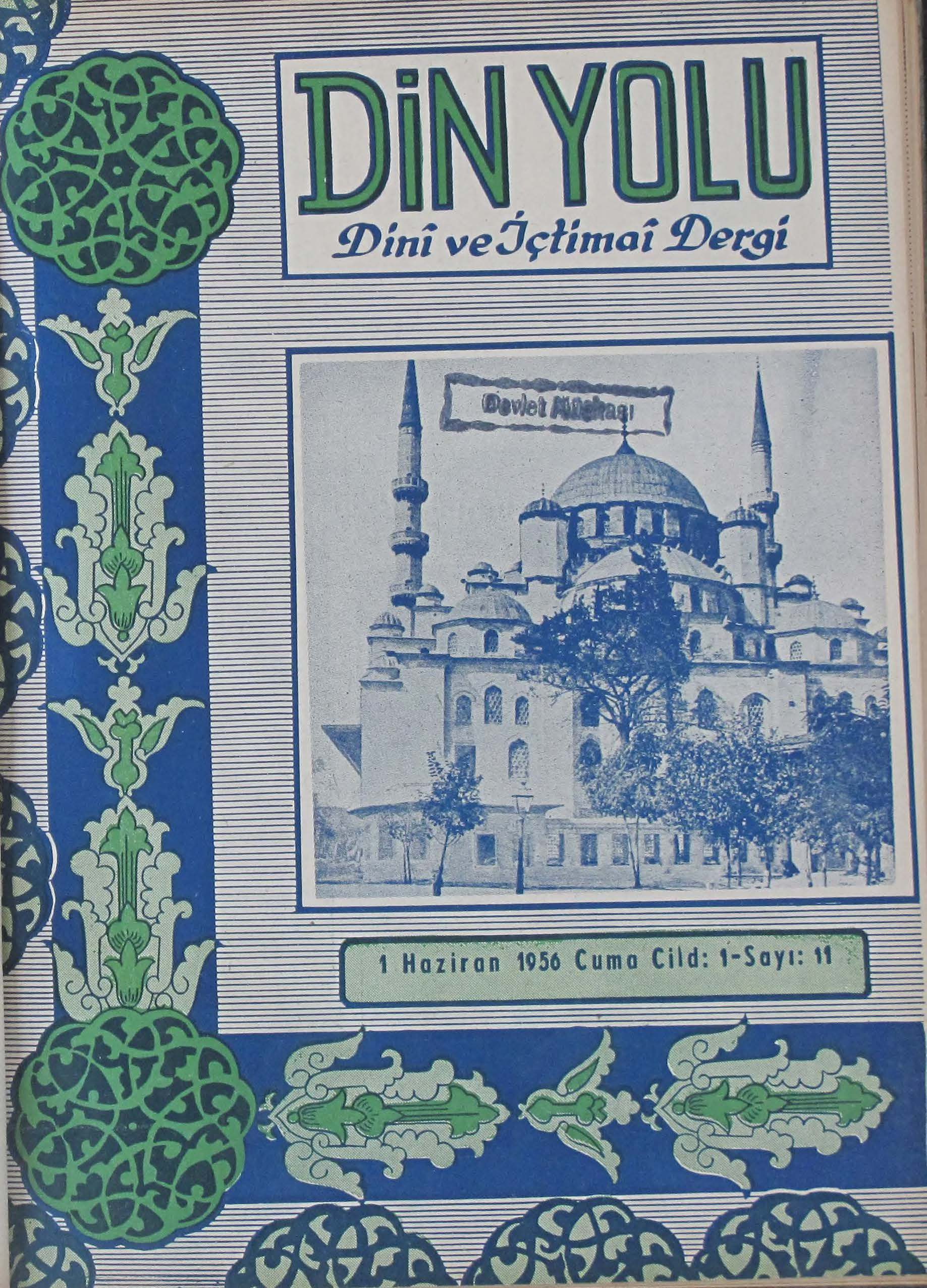 1. Cilt 11. Sayı Kapağı