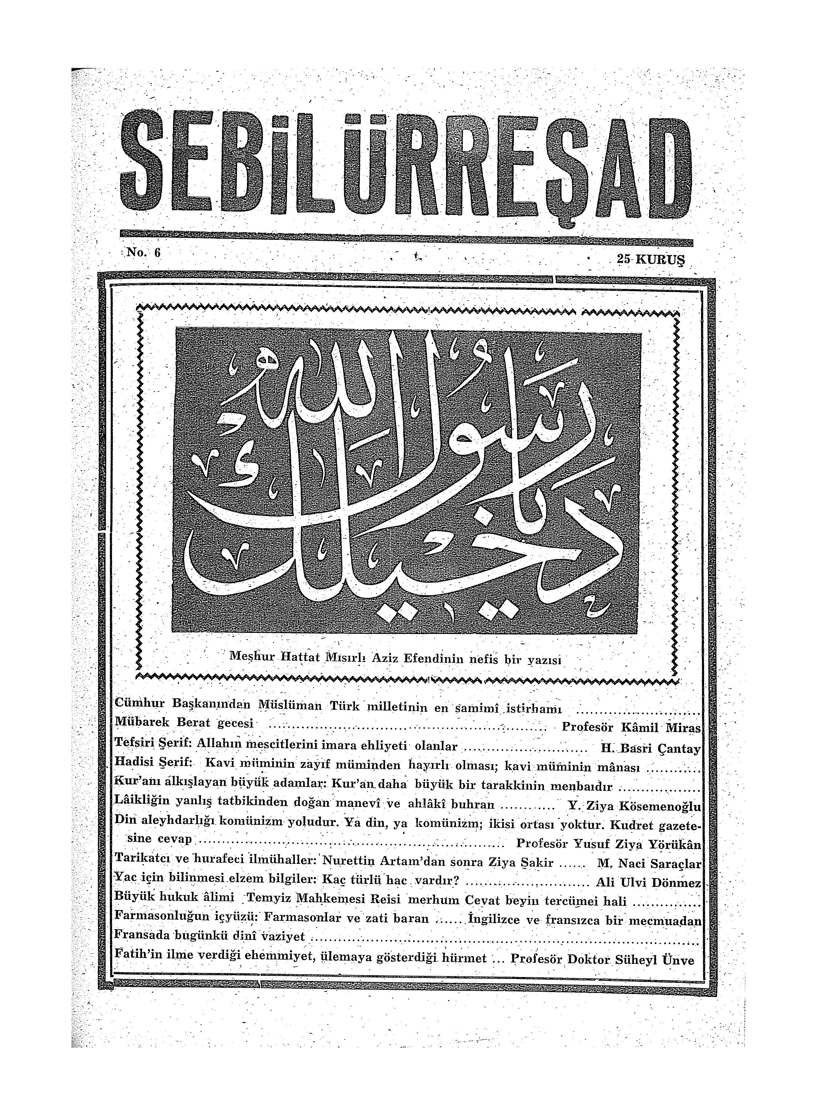 1. Cilt 6. Sayı Kapağı