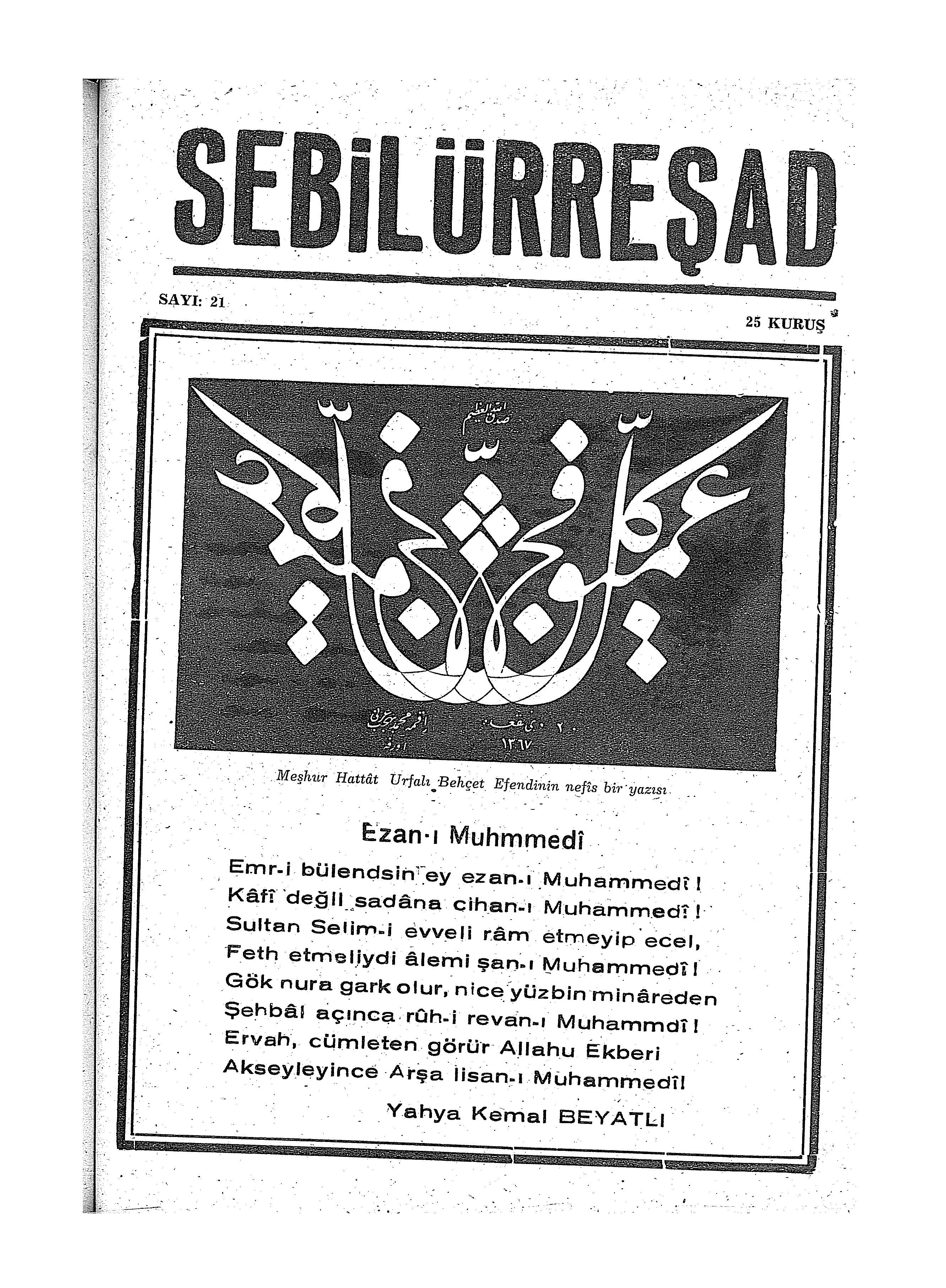 1. Cilt 21. Sayı Kapağı