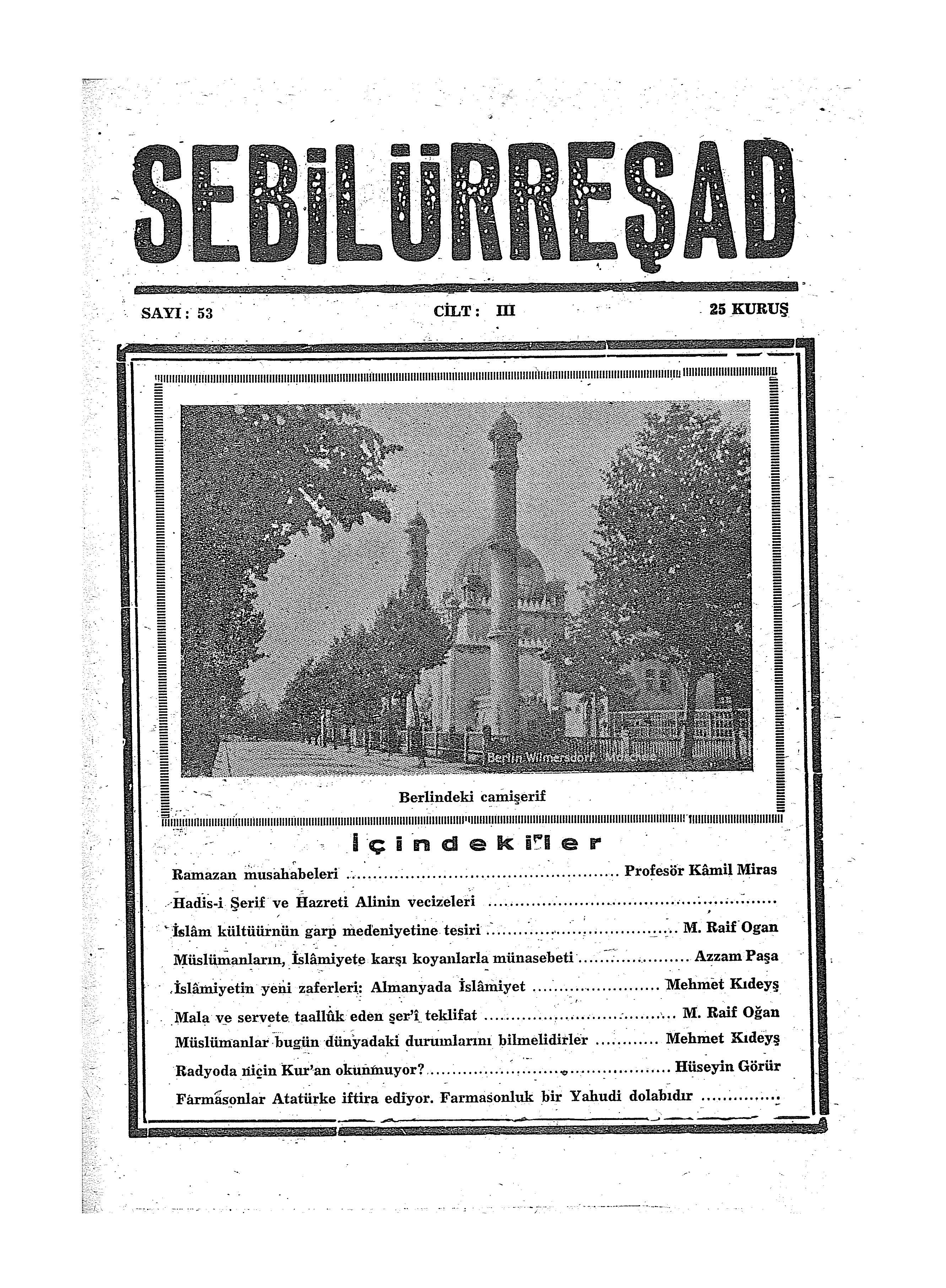 3. Cilt 53. Sayı Kapağı
