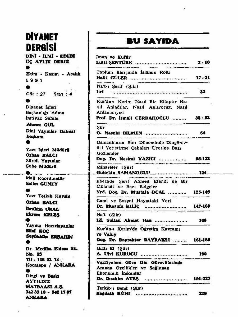 27. Cilt 4. Sayı Kapağı